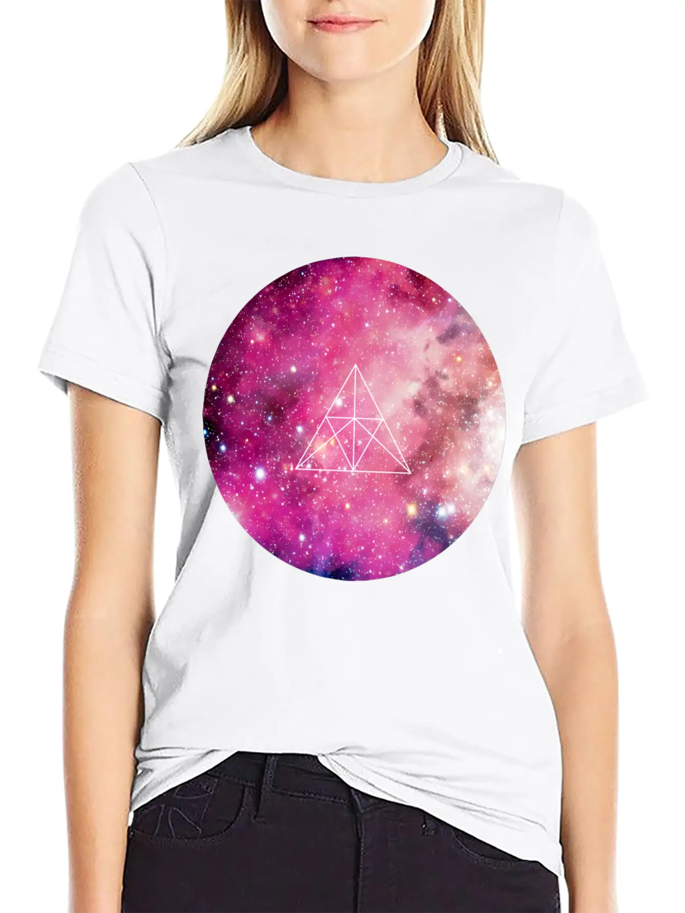 Geometric Space Solar Basic Graphic T-Shirt – Daily Comfort In Soft Cotton