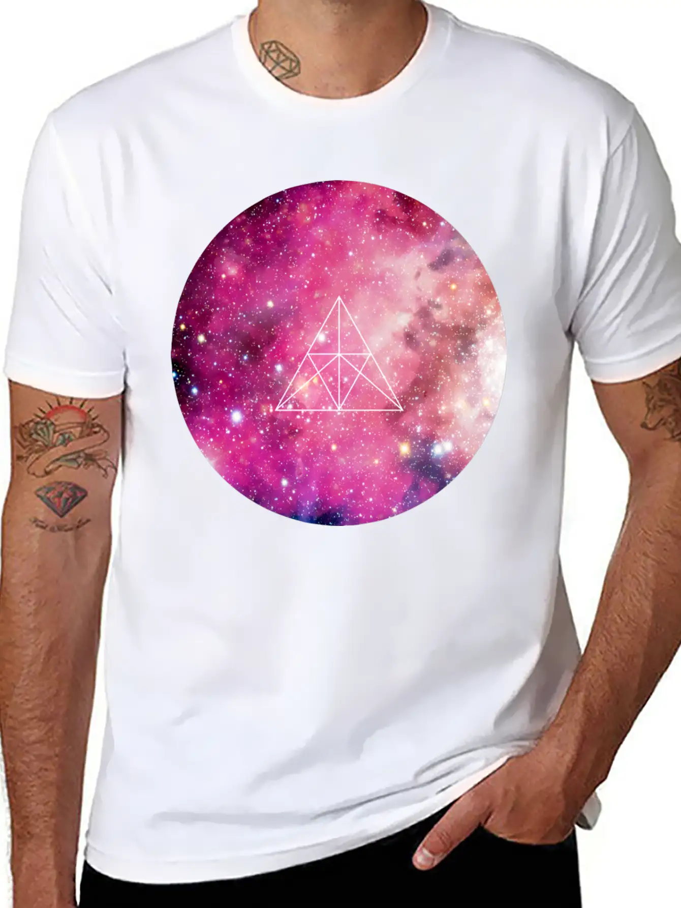 Geometric Space Solar Basic Graphic T-Shirt – Daily Comfort In Soft Cotton