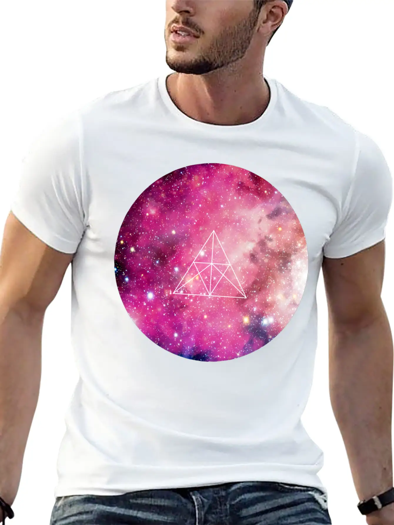 Geometric Space Solar Basic Graphic T-Shirt – Daily Comfort In Soft Cotton