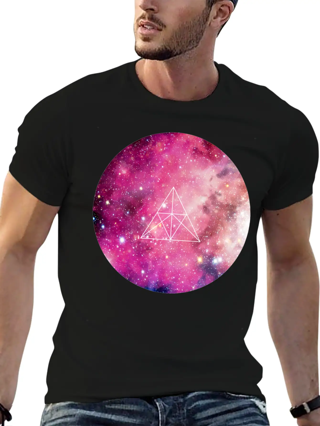 Geometric Space Solar Basic Graphic T-Shirt – Daily Comfort In Soft Cotton