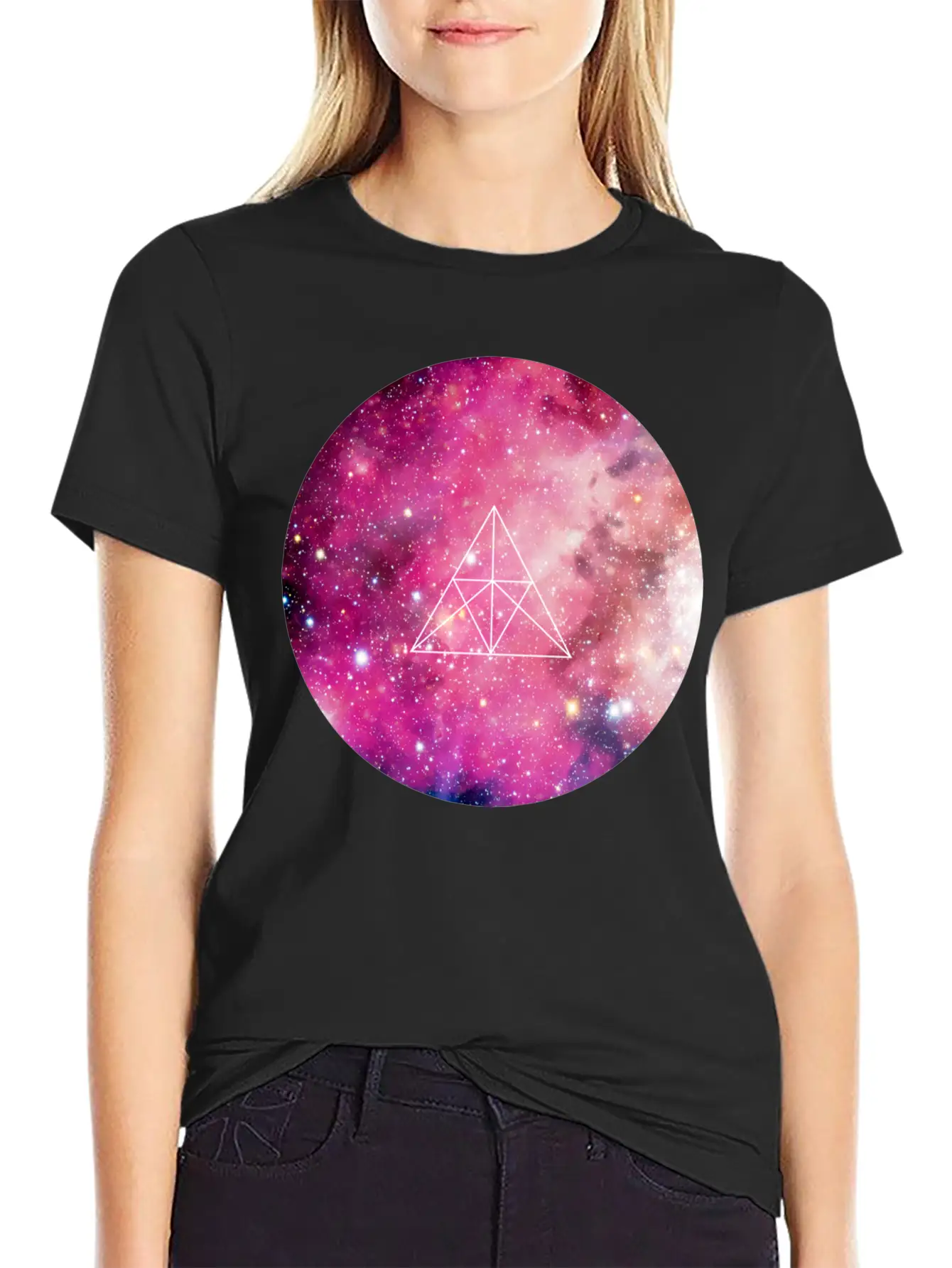 Geometric Space Solar Basic Graphic T-Shirt – Daily Comfort In Soft Cotton