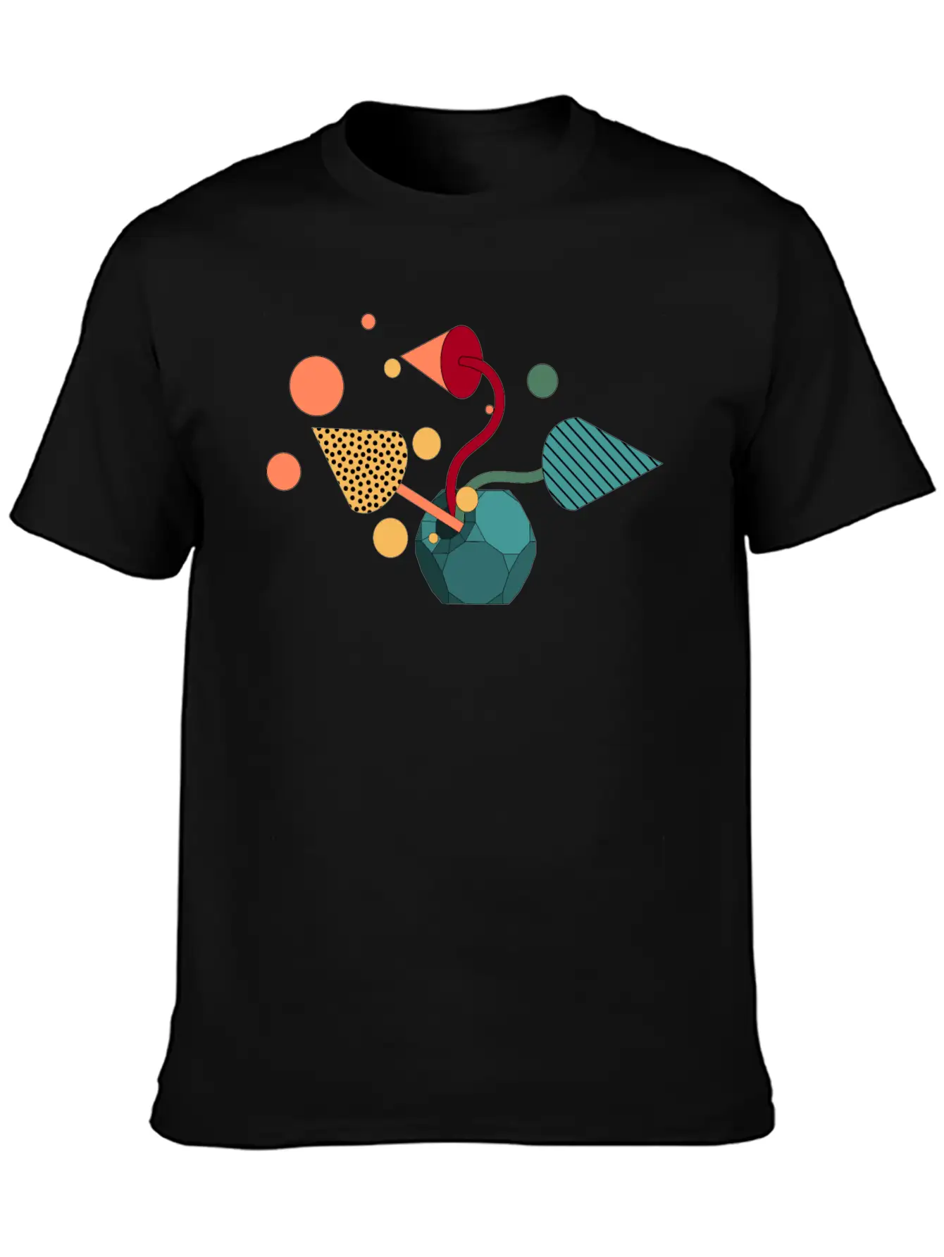 Geometric Symphony Essential Unisex Summer Tee – Soft Cotton Casual Fit