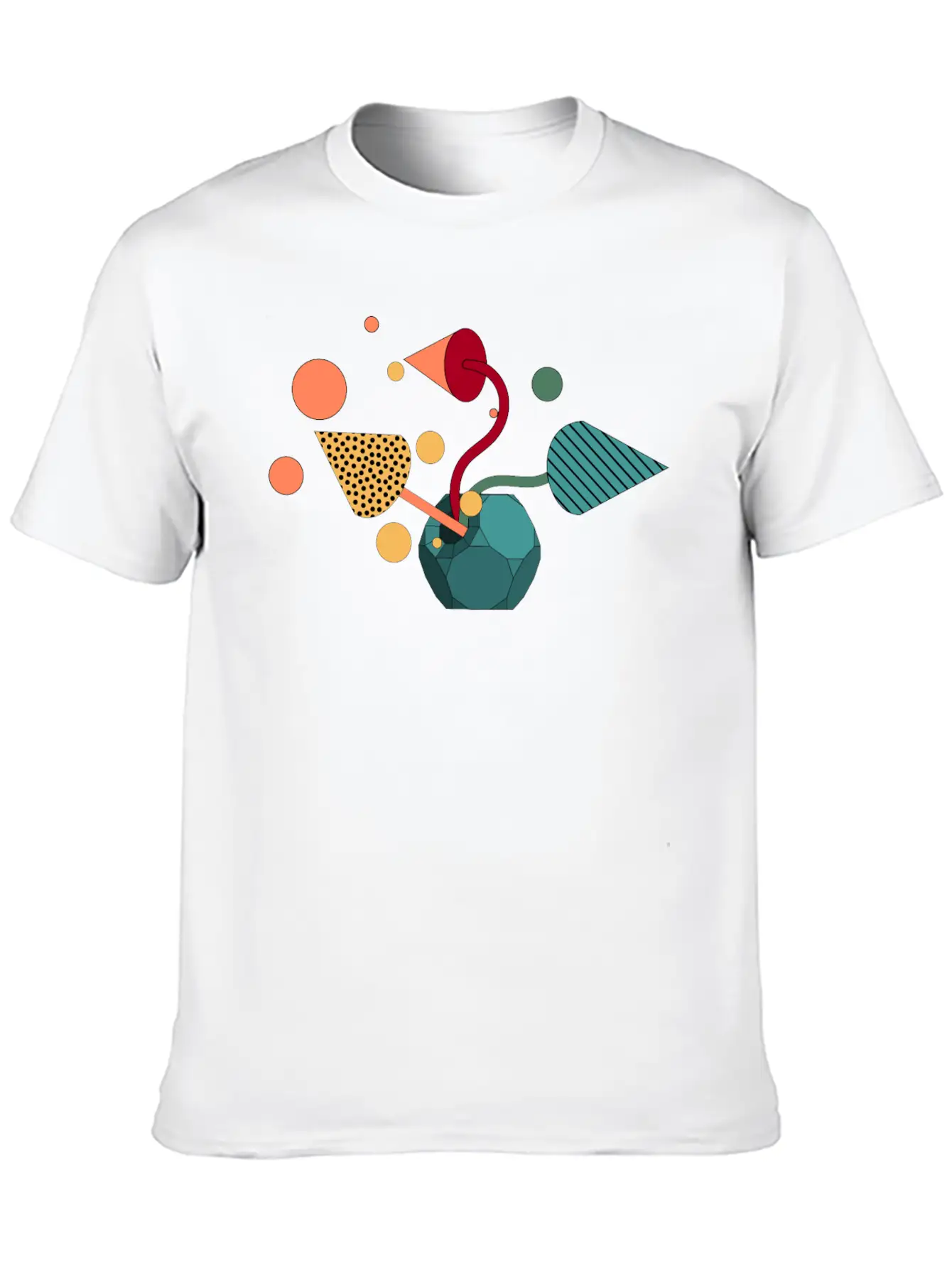 Geometric Symphony Essential Unisex Summer Tee – Soft Cotton Casual Fit