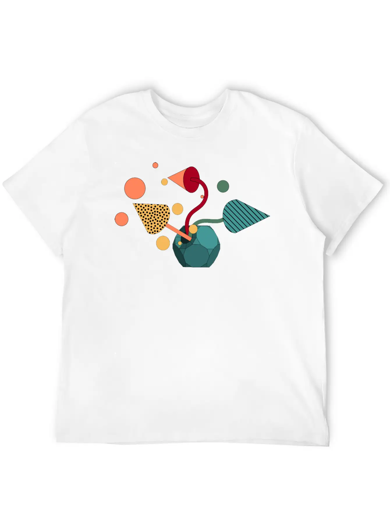Geometric Symphony Essential Unisex Summer Tee – Soft Cotton Casual Fit
