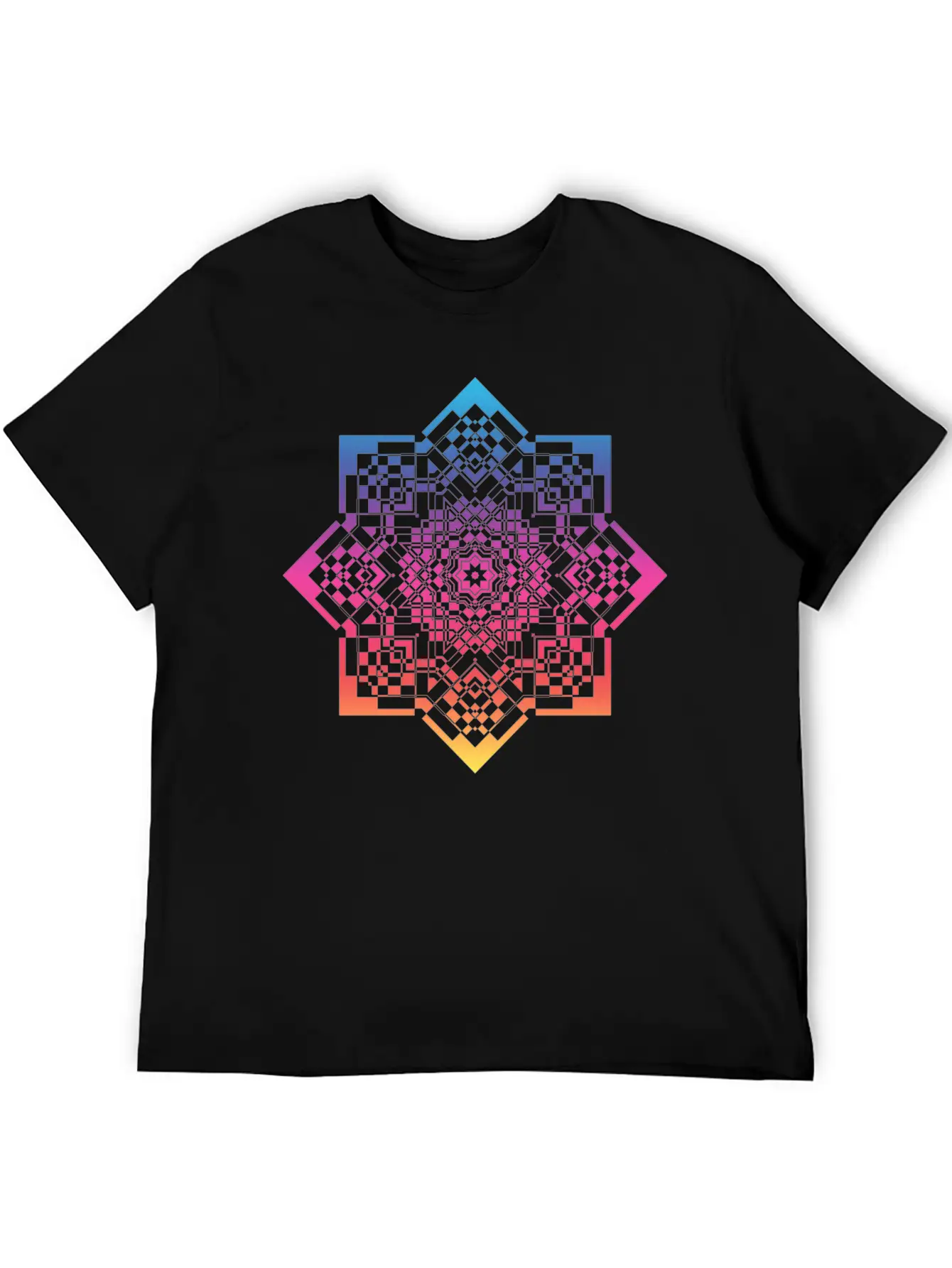 Geometrical Mandala Timeless Short Sleeve Tee – Comfy And Minimalist Design