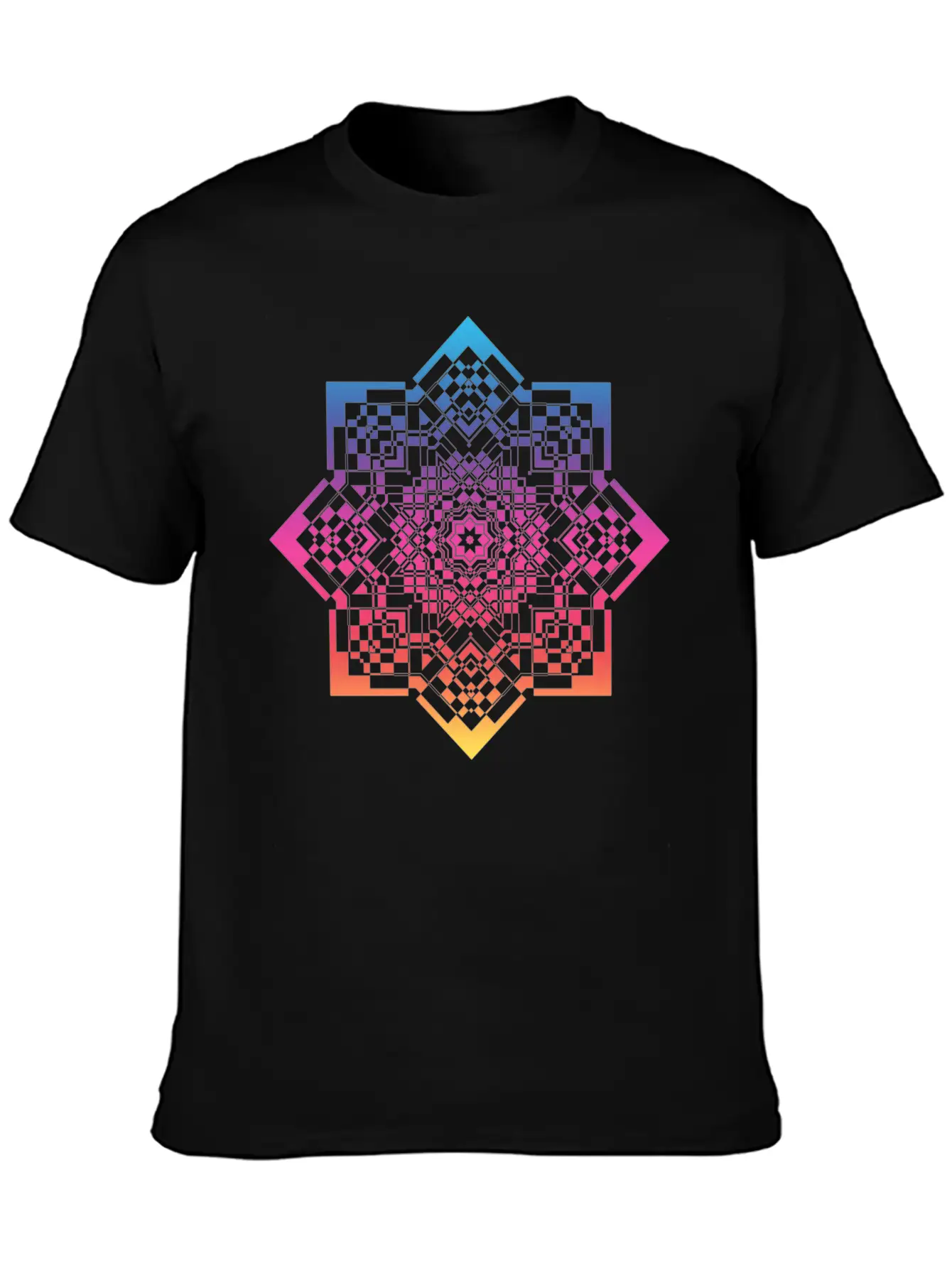 Geometrical Mandala Timeless Short Sleeve Tee – Comfy And Minimalist Design