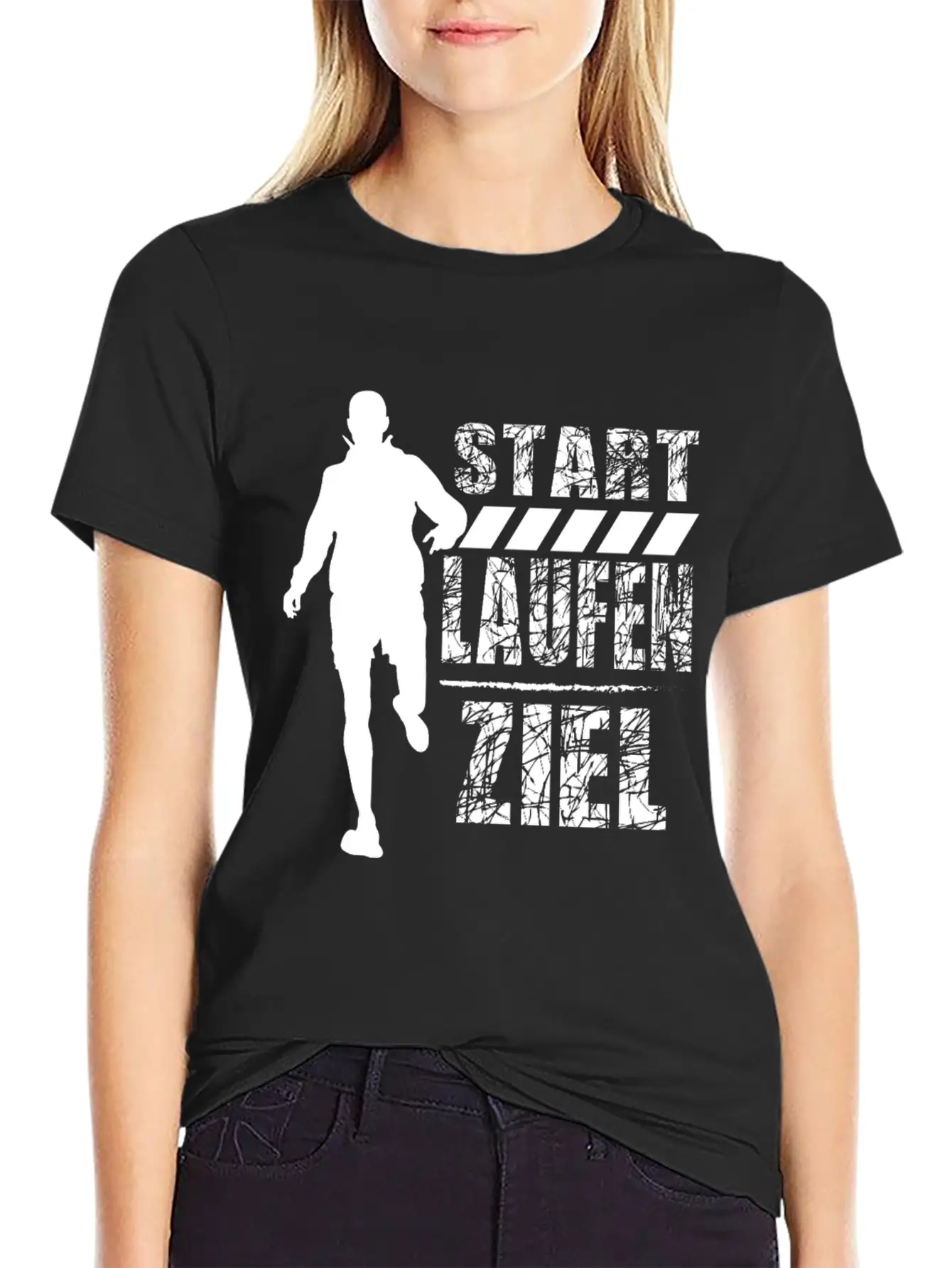 German Running Shirt "Start - Run - Finish" Unisex Casual T-Shirt – Clean Design For Daily Comfort