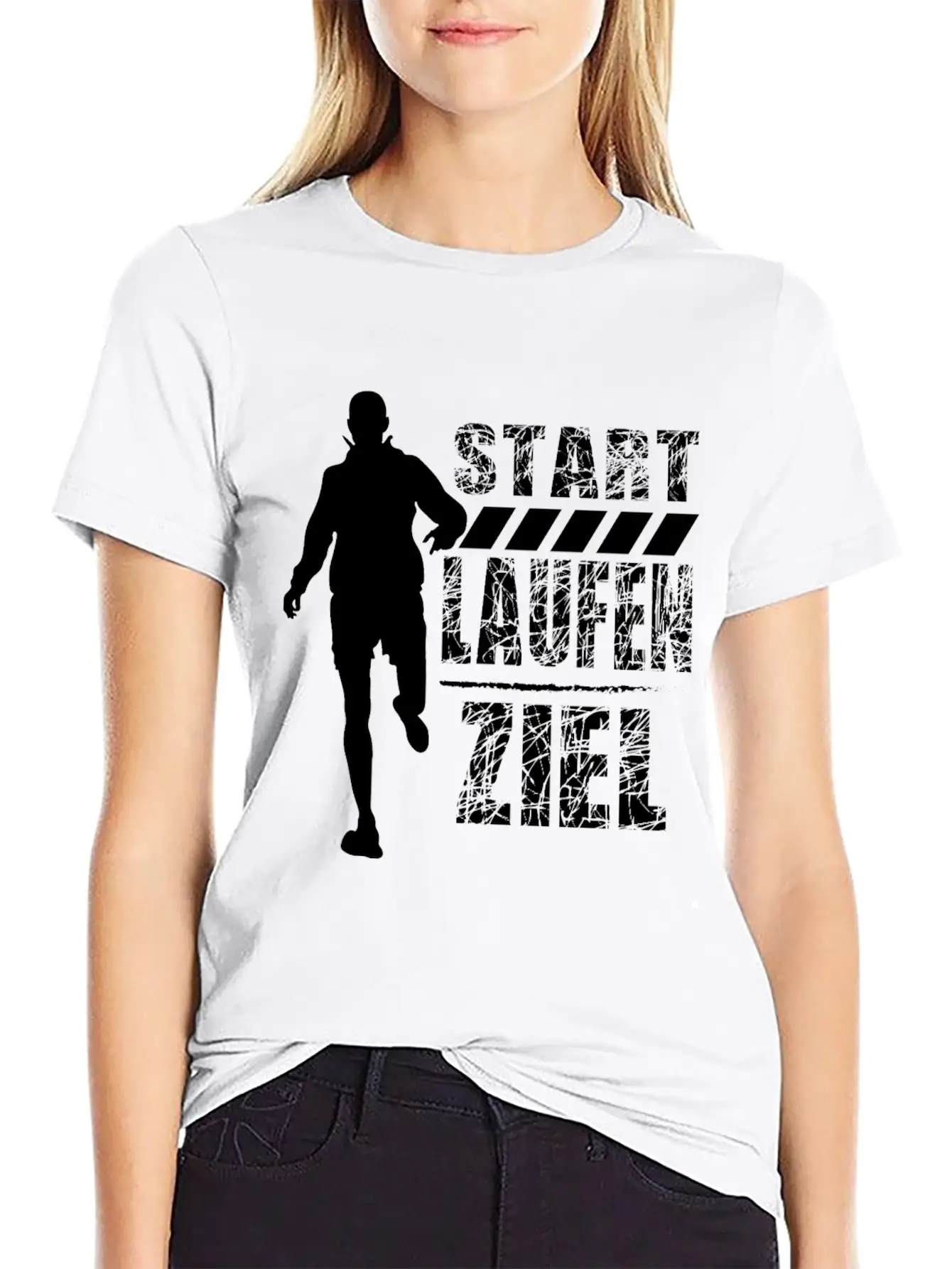 German Running Shirt "Start - Run - Finish" Unisex Casual T-Shirt – Clean Design For Daily Comfort