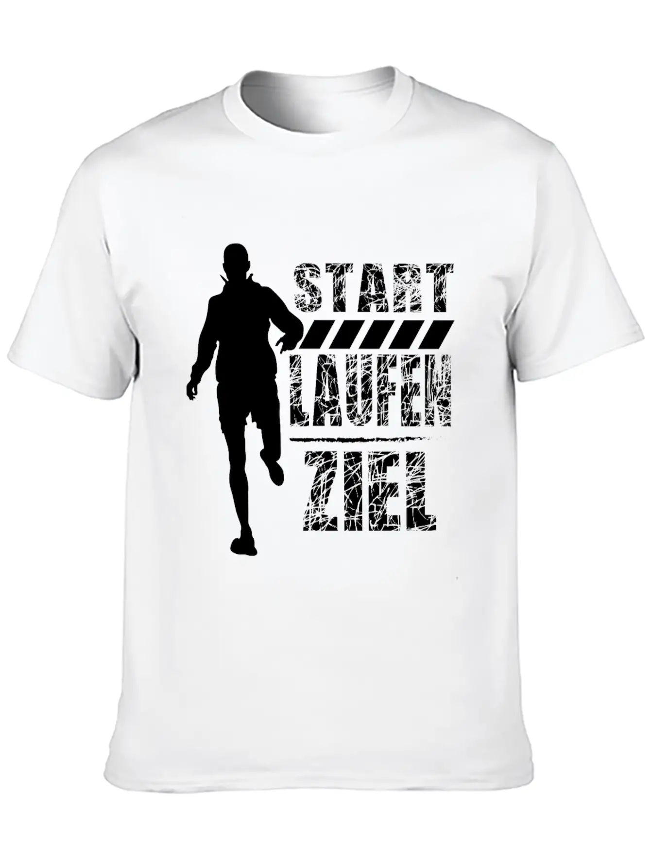 German Running Shirt "Start - Run - Finish" Unisex Casual T-Shirt – Clean Design For Daily Comfort