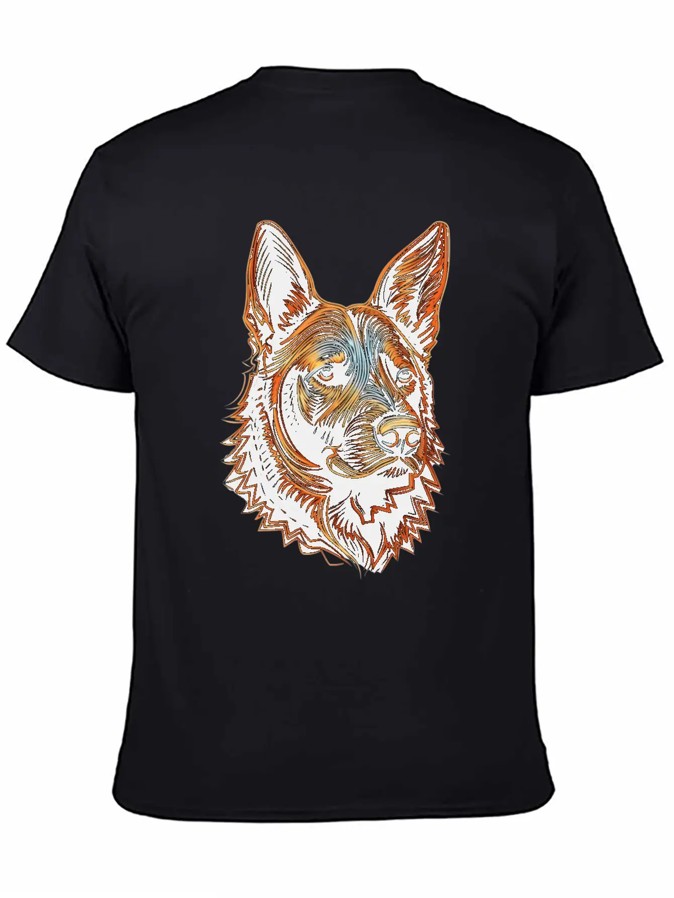 German Shepherd Funny Dog Street Art Comic Pet Stylish Everyday T-Shirt – Unisex Basic Cotton Tee