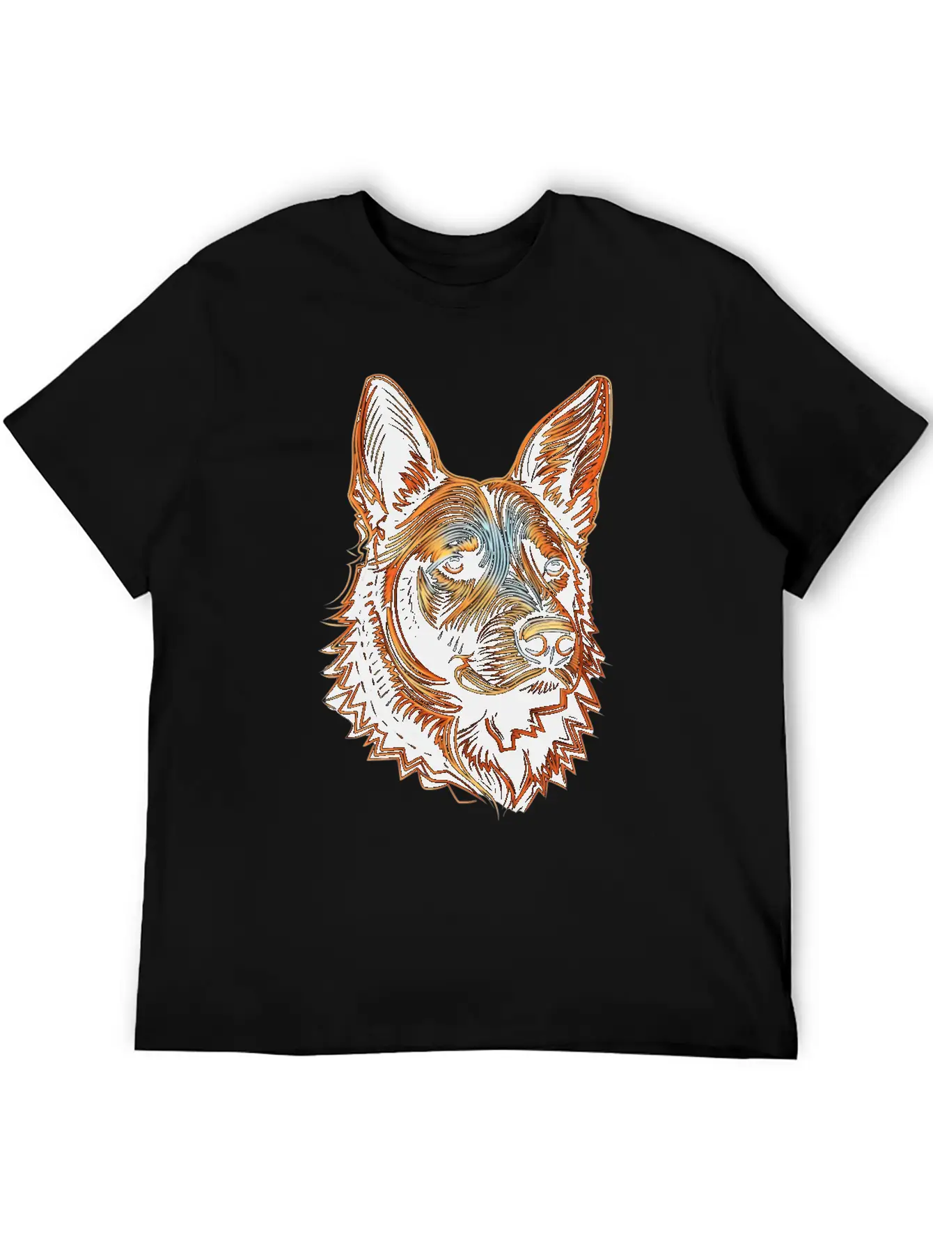 German Shepherd Funny Dog Street Art Comic Pet Stylish Everyday T-Shirt – Unisex Basic Cotton Tee