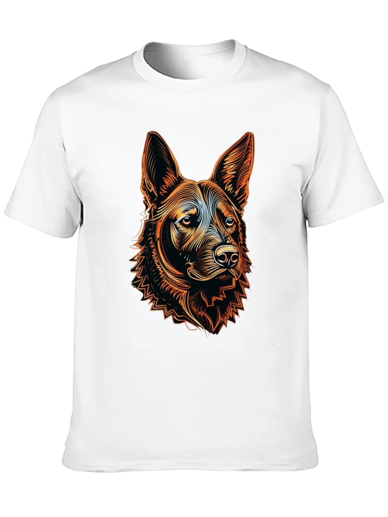German Shepherd Funny Dog Street Art Comic Pet Stylish Everyday T-Shirt – Unisex Basic Cotton Tee