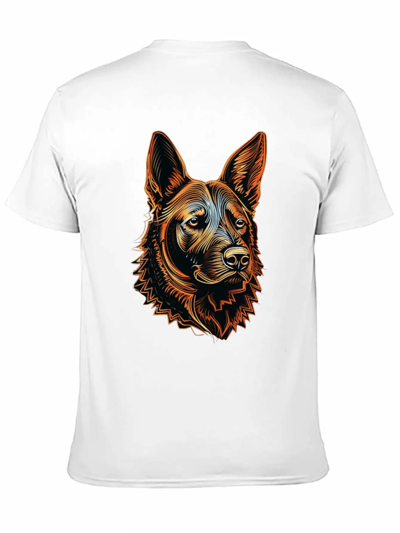 German Shepherd Funny Dog Street Art Comic Pet Stylish Everyday T-Shirt – Unisex Basic Cotton Tee