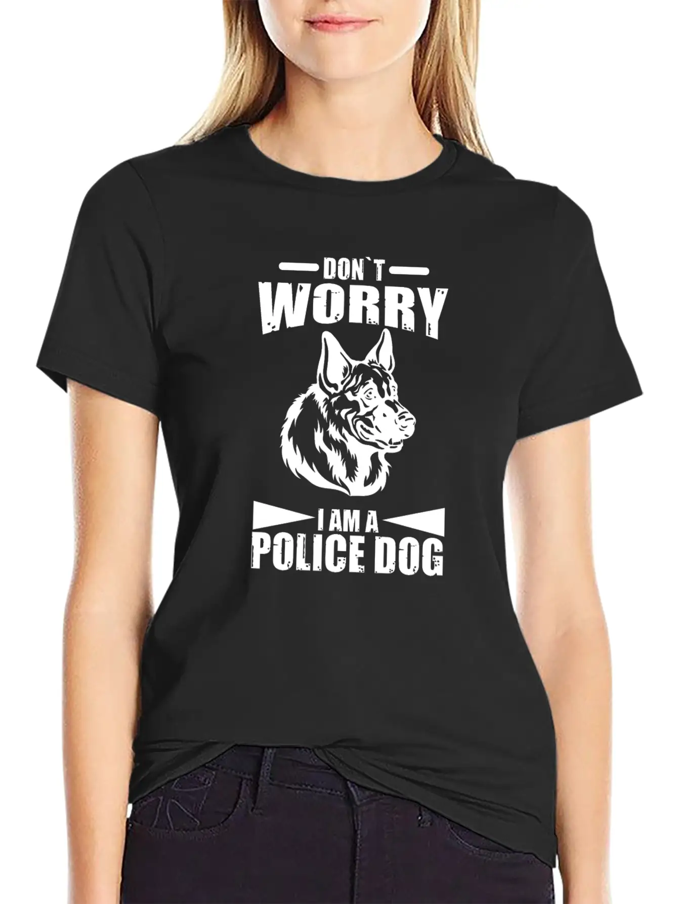 German Shepherd Police Dog Police Dog Wachund Dogs Stylish Everyday T-Shirt – Unisex Basic Cotton Tee