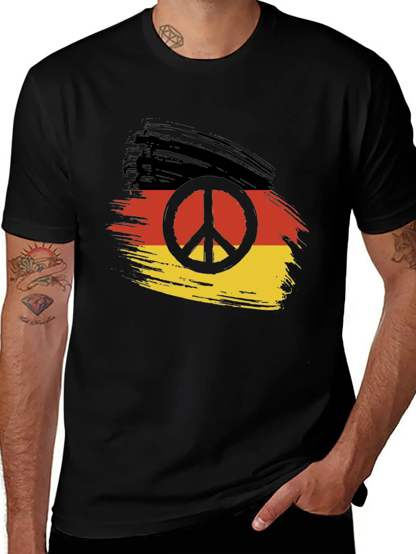 Germany Flag Peace Peace Comfortable Minimalist Graphic Tee – Summer Style Essential