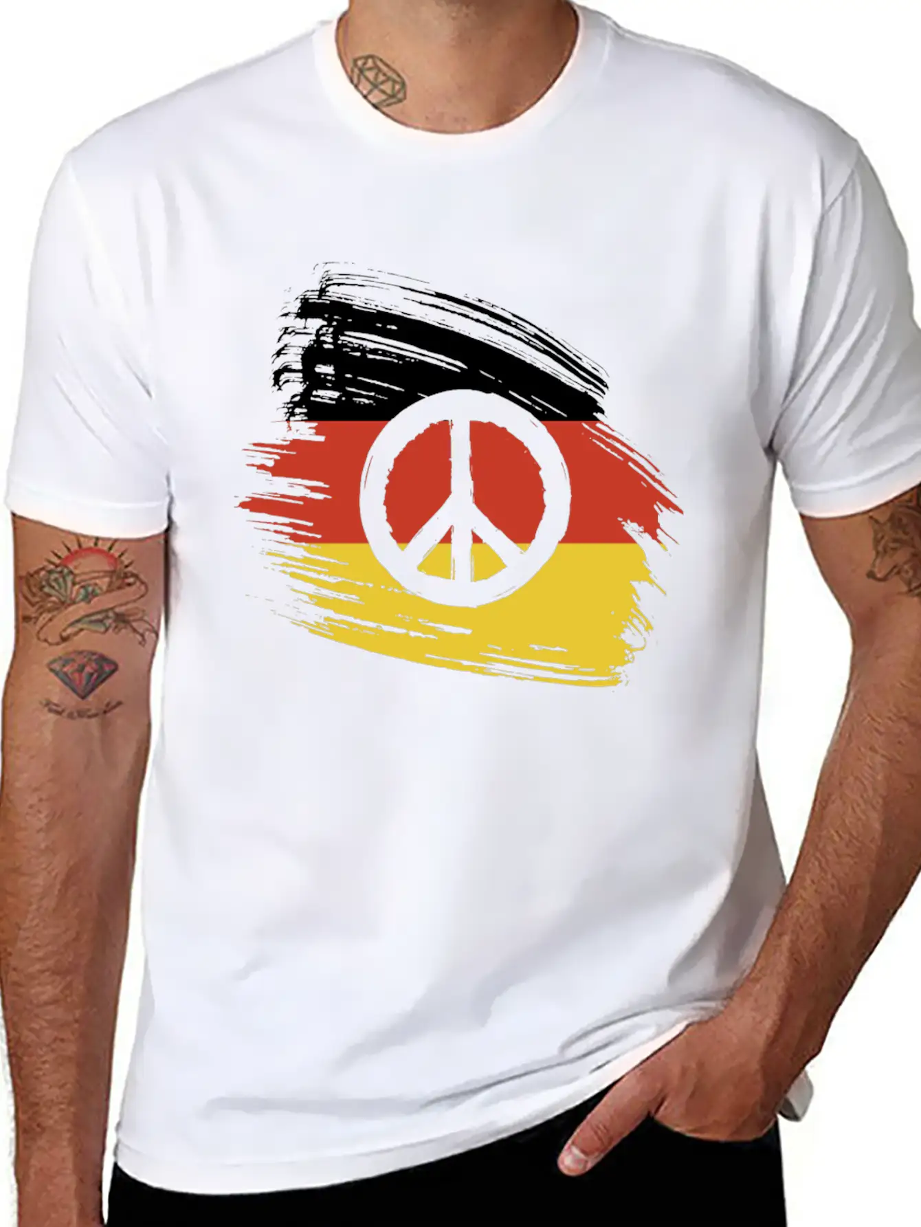 Germany Flag Peace Peace Comfortable Minimalist Graphic Tee – Summer Style Essential