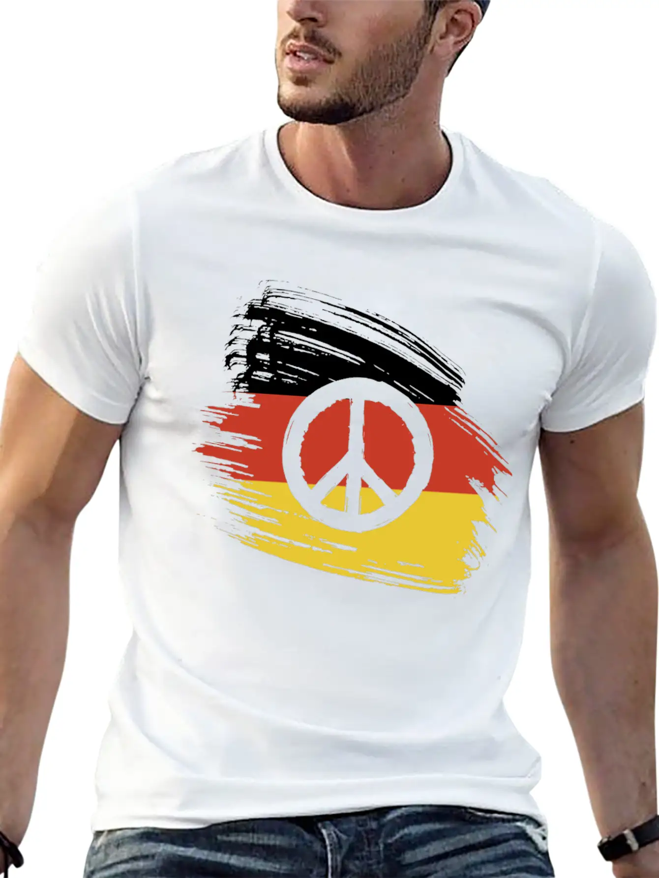 Germany Flag Peace Peace Comfortable Minimalist Graphic Tee – Summer Style Essential