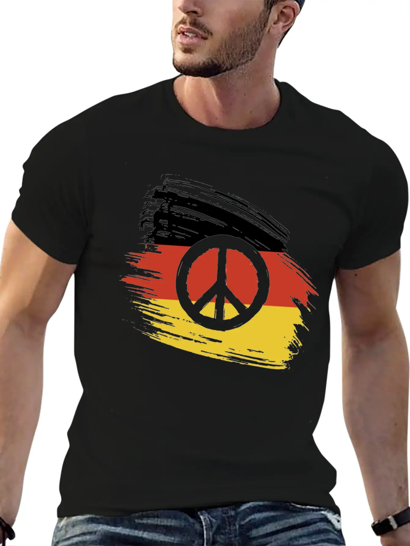 Germany Flag Peace Peace Comfortable Minimalist Graphic Tee – Summer Style Essential