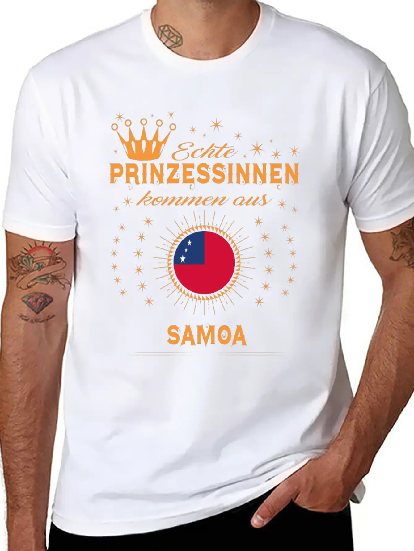 Geschenk Prinzessinnen Kommen SAMOA Stylish Everyday T-Shirt – Unisex Basic Cotton Tee