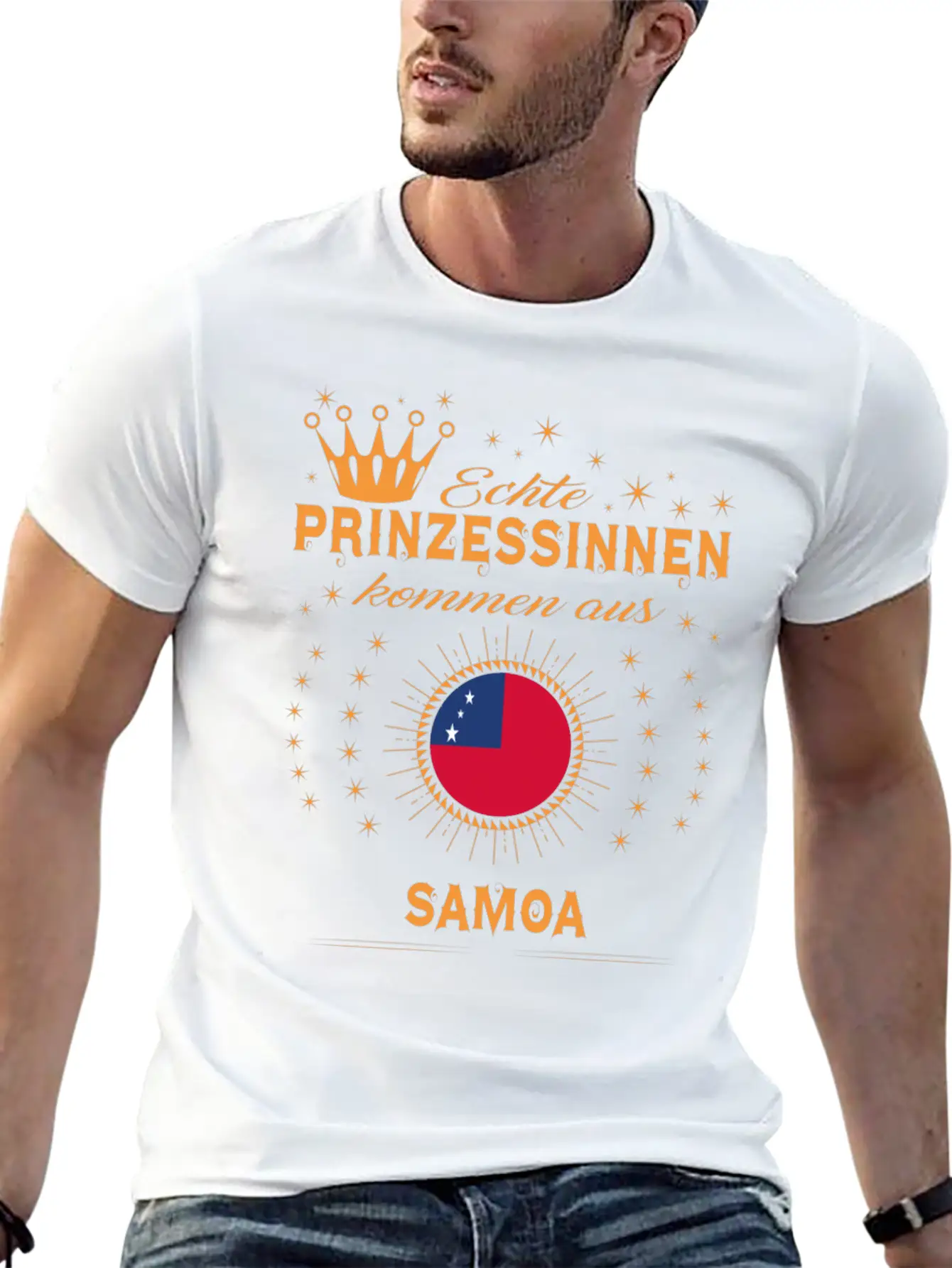 Geschenk Prinzessinnen Kommen SAMOA Stylish Everyday T-Shirt – Unisex Basic Cotton Tee