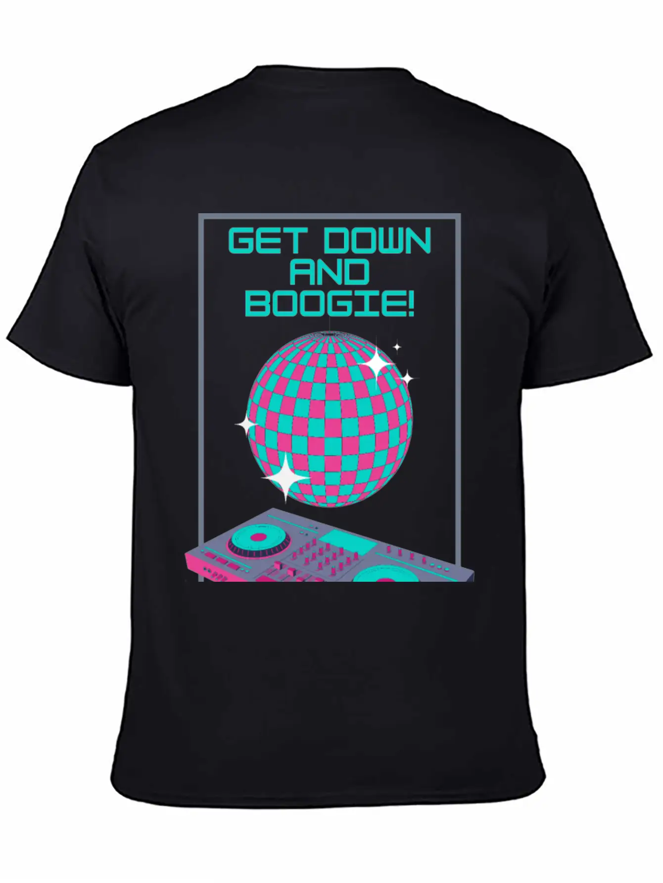 Get Down And Boogie! Disco 80s Unisex Short Sleeve Soft Cotton T-Shirt – Casual Everyday Wear