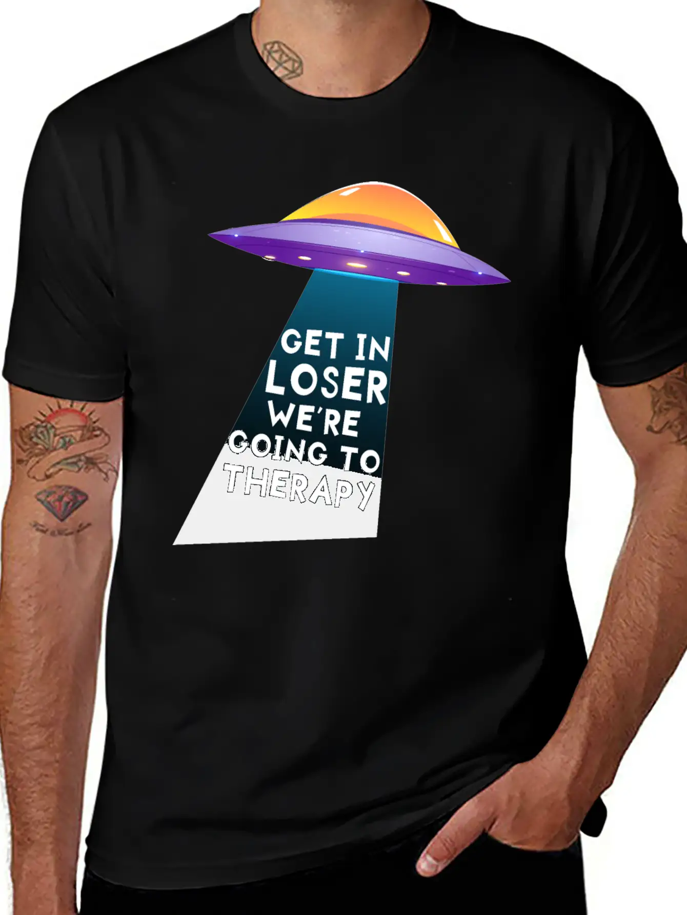 Get In Loser We're Going To Therapy Essential Unisex Summer Tee – Soft Cotton Casual Fit