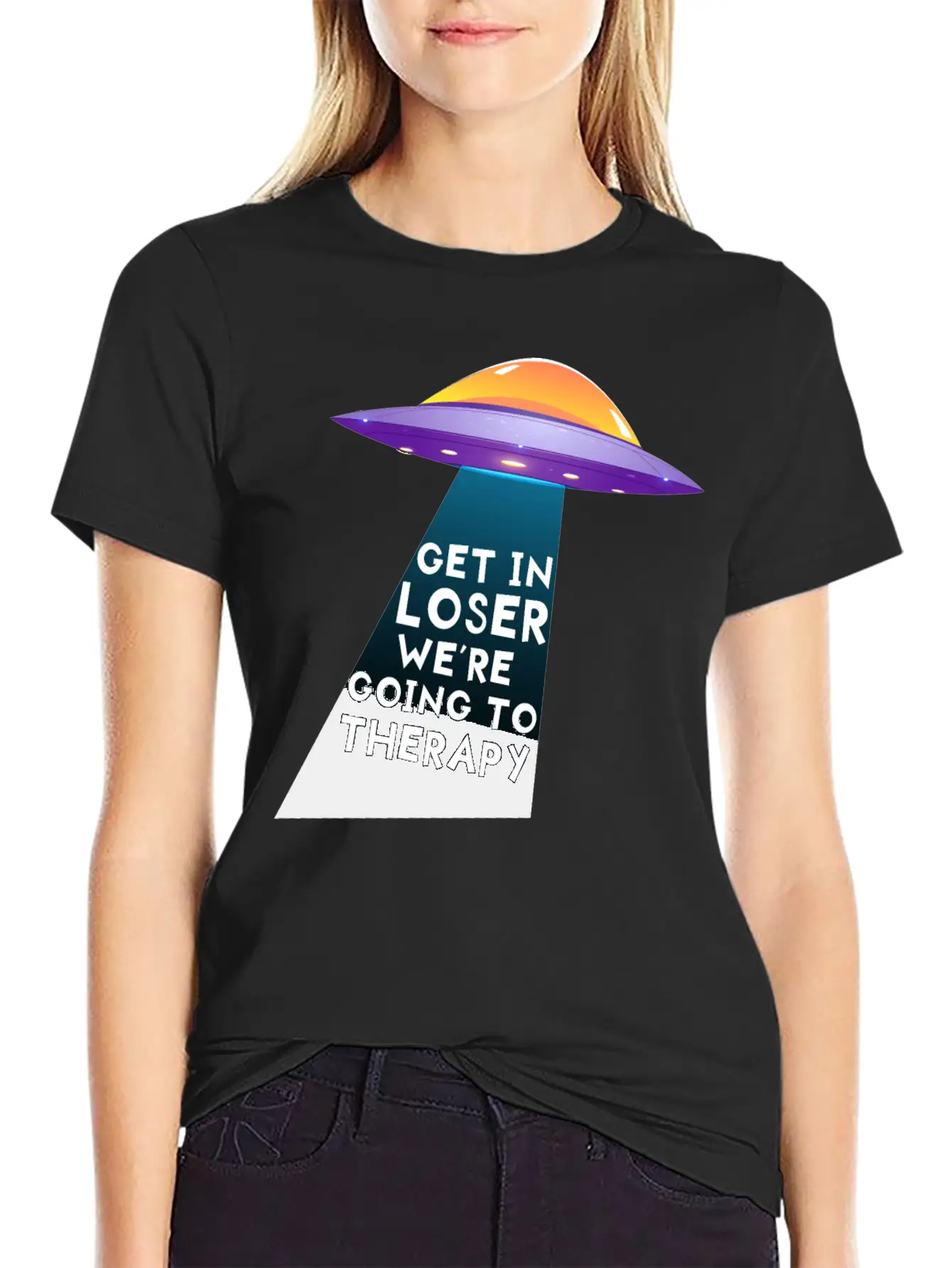 Get In Loser We're Going To Therapy Essential Unisex Summer Tee – Soft Cotton Casual Fit
