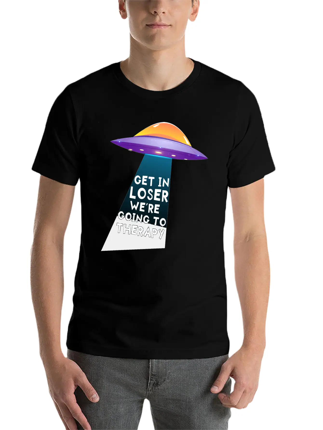 Get In Loser We're Going To Therapy Essential Unisex Summer Tee – Soft Cotton Casual Fit