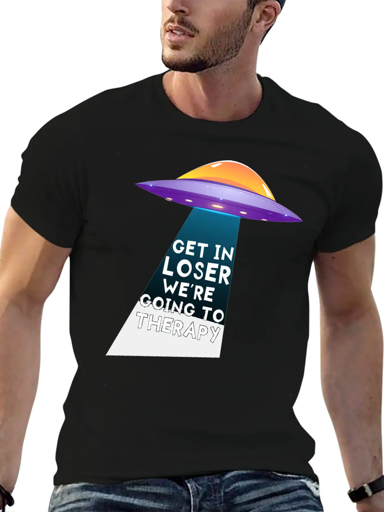 Get In Loser We're Going To Therapy Essential Unisex Summer Tee – Soft Cotton Casual Fit