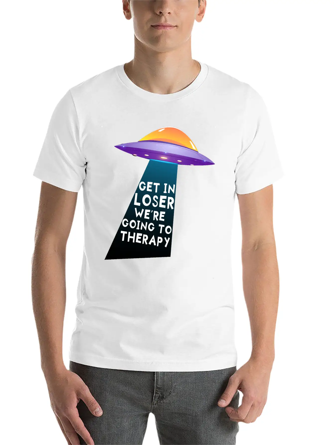 Get In Loser We're Going To Therapy Essential Unisex Summer Tee – Soft Cotton Casual Fit
