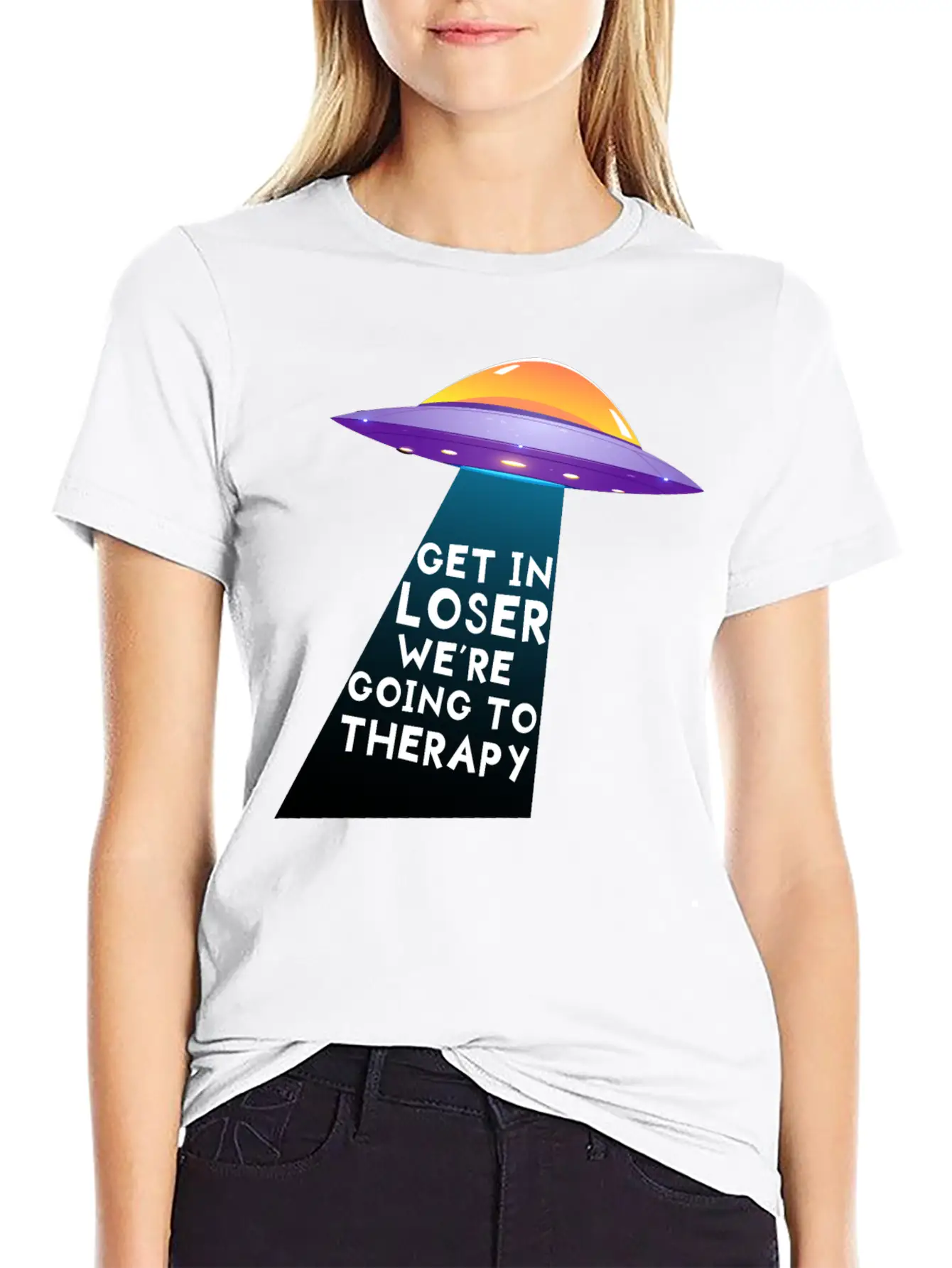 Get In Loser We're Going To Therapy Essential Unisex Summer Tee – Soft Cotton Casual Fit