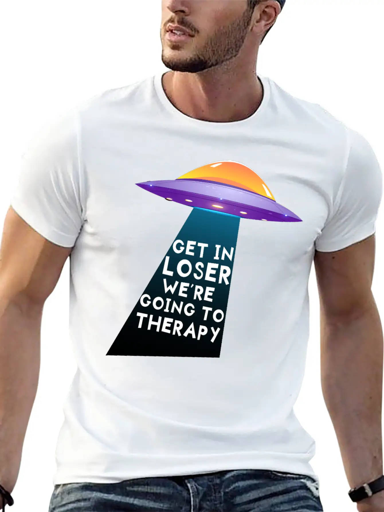 Get In Loser We're Going To Therapy Essential Unisex Summer Tee – Soft Cotton Casual Fit