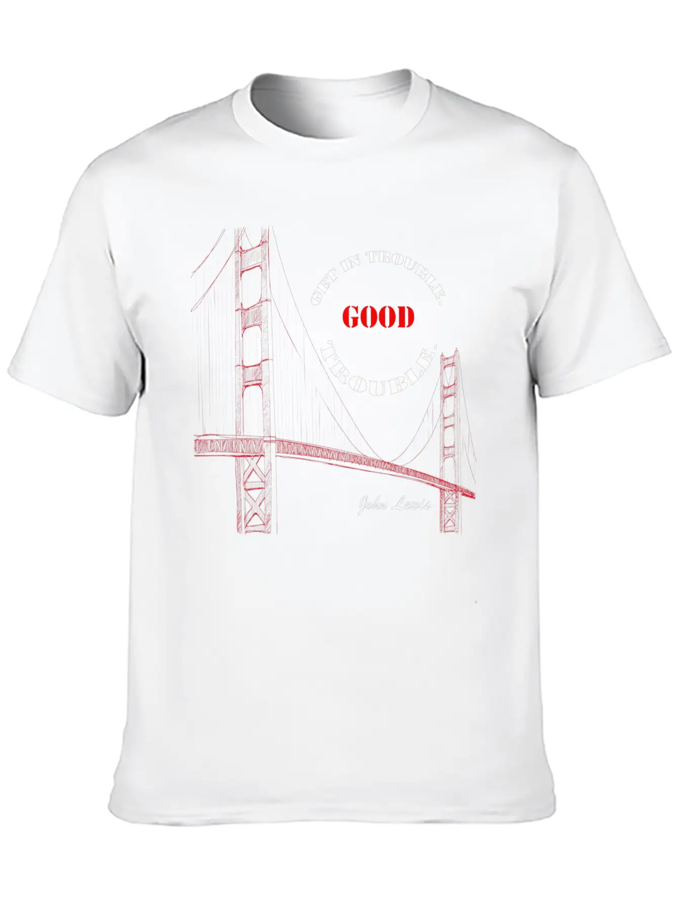 Get In Trouble Good Trouble T-Shirt Basic Graphic T-Shirt – Daily Comfort In Soft Cotton