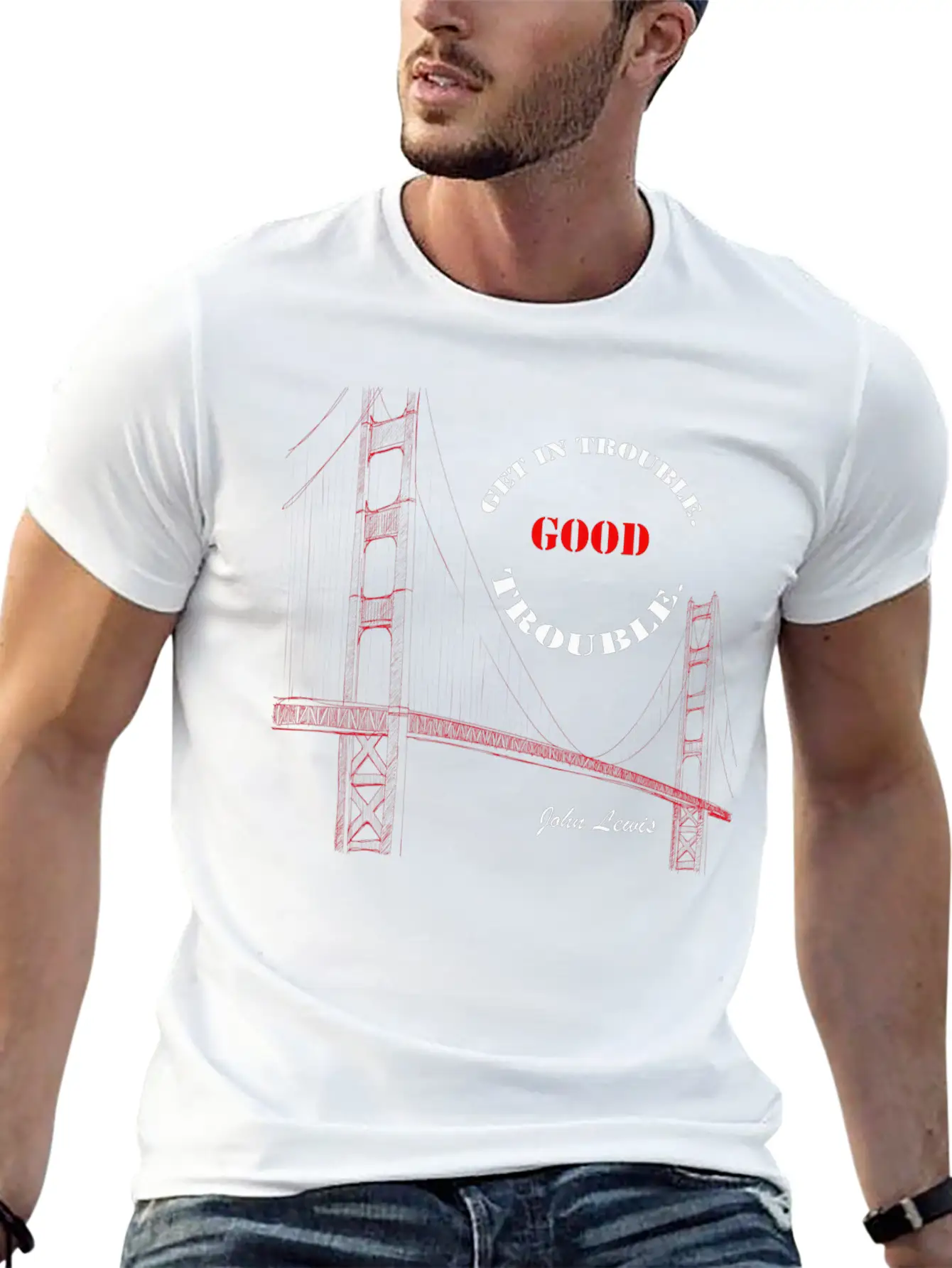 Get In Trouble Good Trouble T-Shirt Basic Graphic T-Shirt – Daily Comfort In Soft Cotton