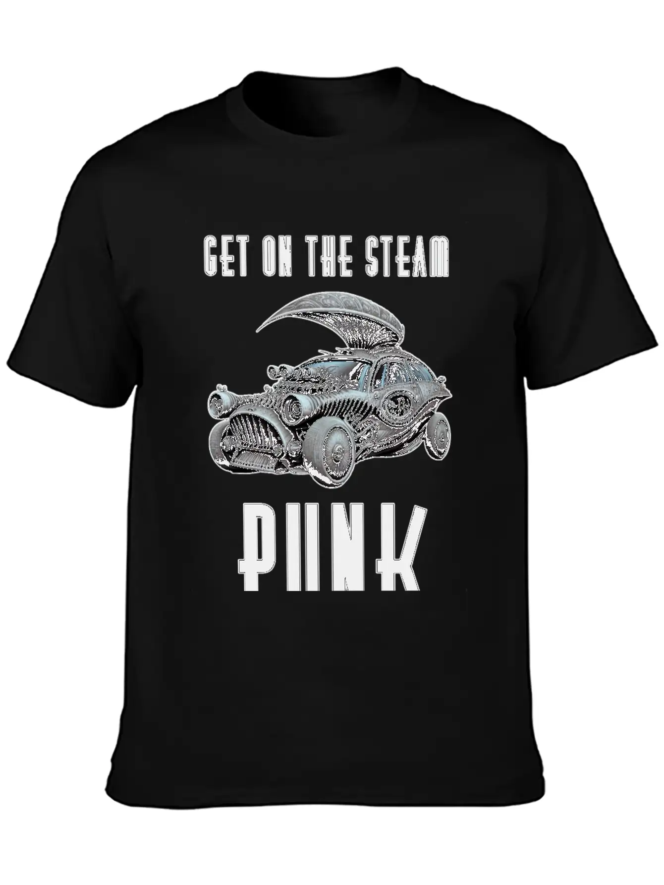 Get On The Steam Punk T-Shirt Stylish Everyday T-Shirt – Unisex Basic Cotton Tee