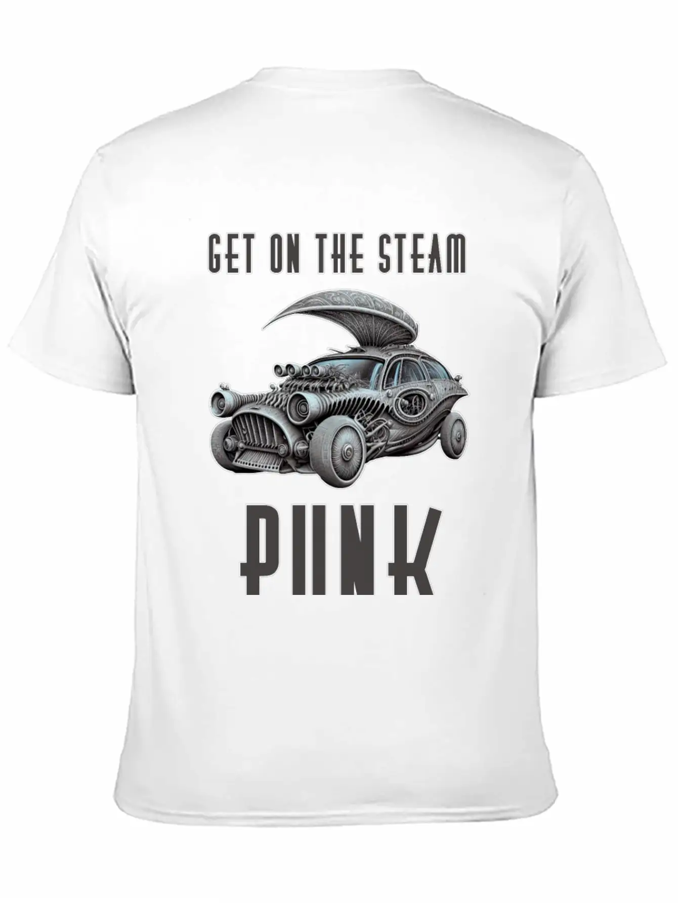 Get On The Steam Punk T-Shirt Stylish Everyday T-Shirt – Unisex Basic Cotton Tee