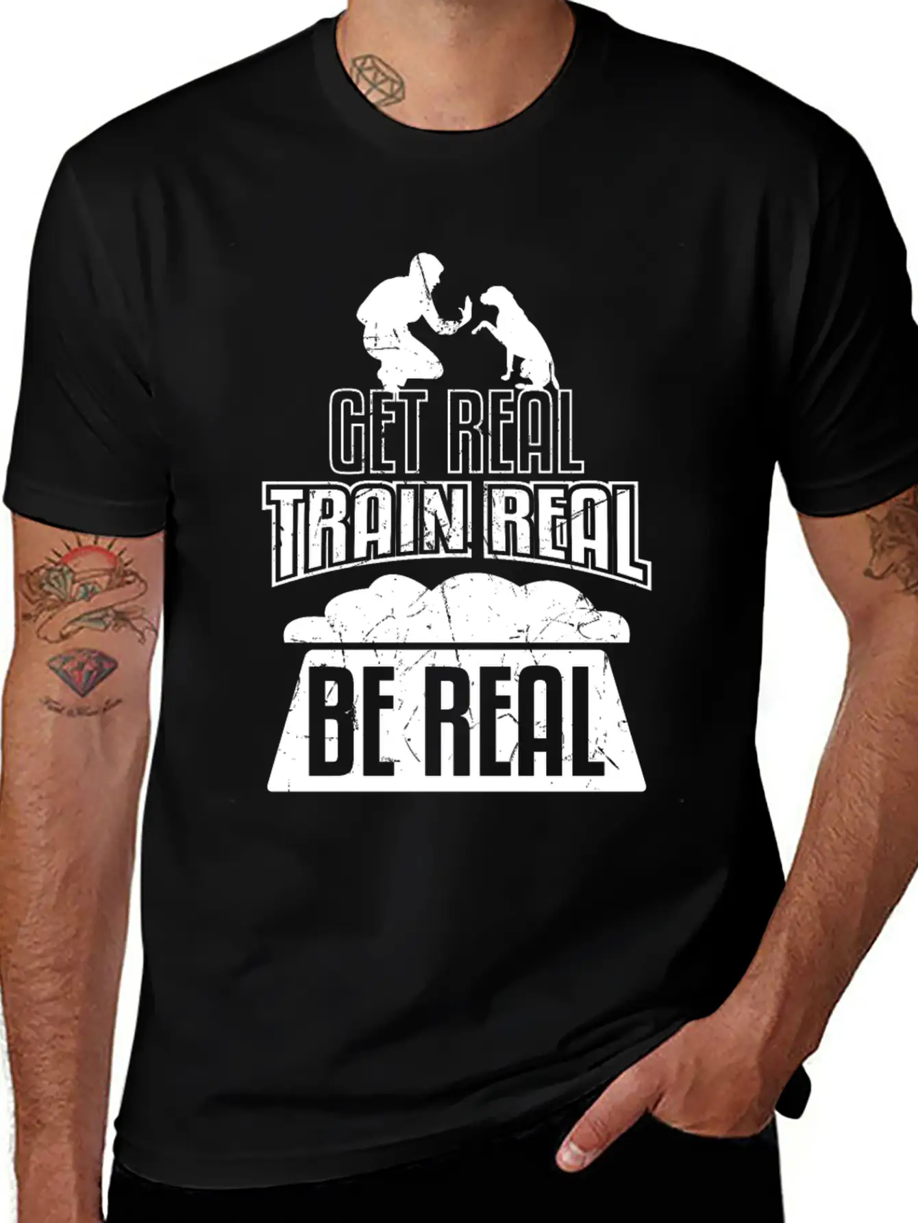 Get Real Train Real Be Real Dog Training Essential Unisex Summer Tee – Soft Cotton Casual Fit