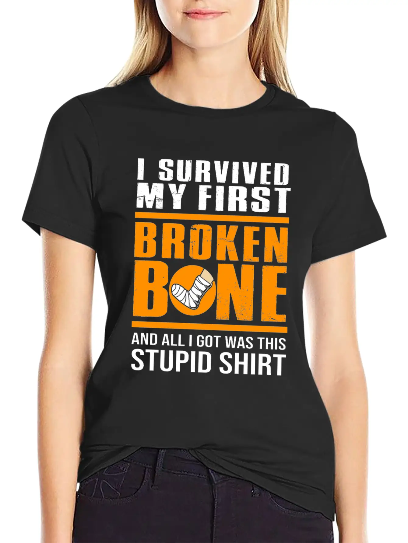 Get Well Soon Recovery Funny Broken Bone Basic Graphic T-Shirt – Daily Comfort In Soft Cotton