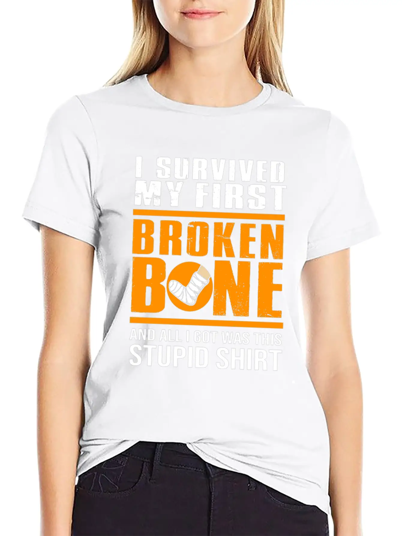 Get Well Soon Recovery Funny Broken Bone Basic Graphic T-Shirt – Daily Comfort In Soft Cotton