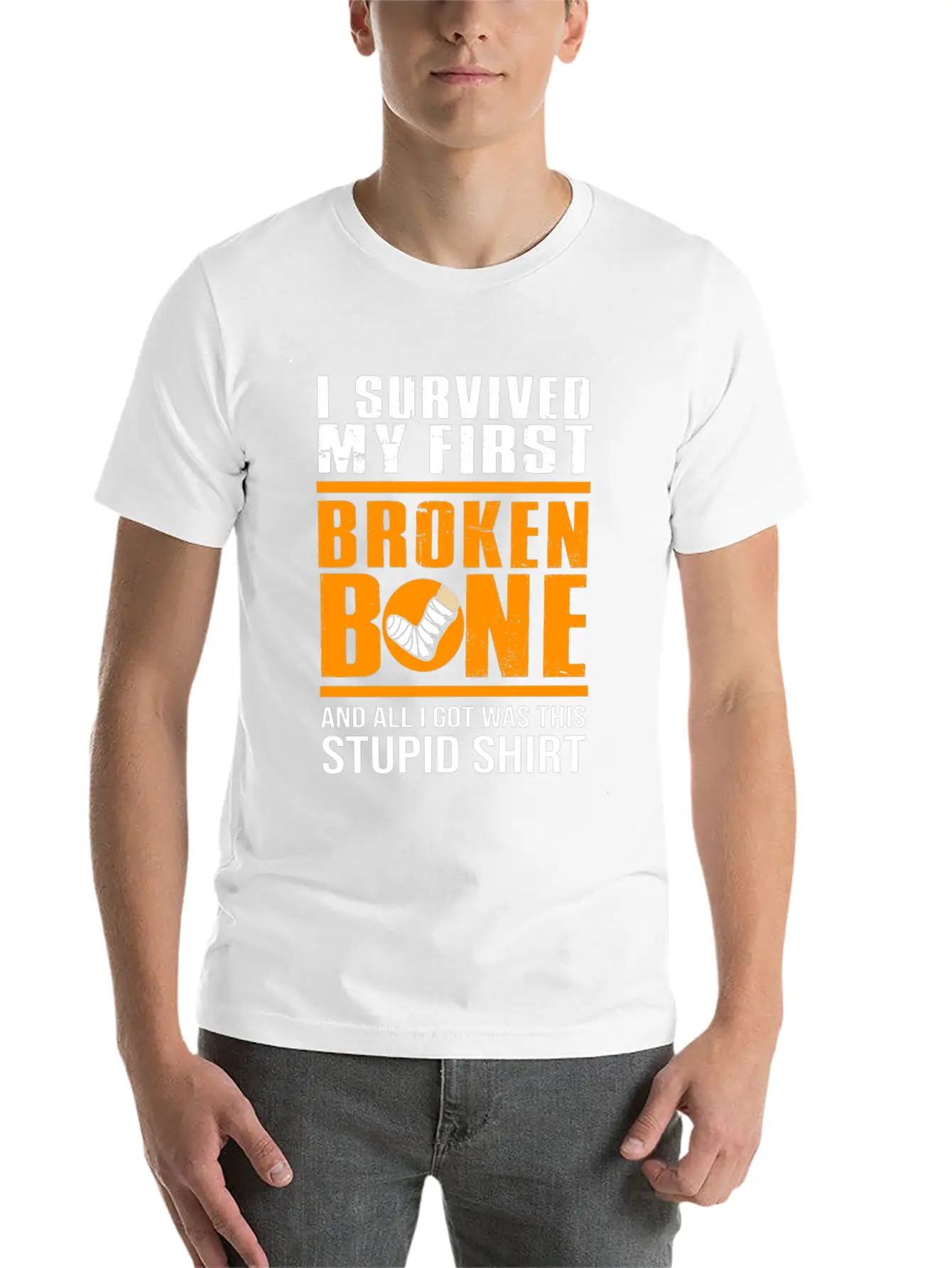 Get Well Soon Recovery Funny Broken Bone Basic Graphic T-Shirt – Daily Comfort In Soft Cotton