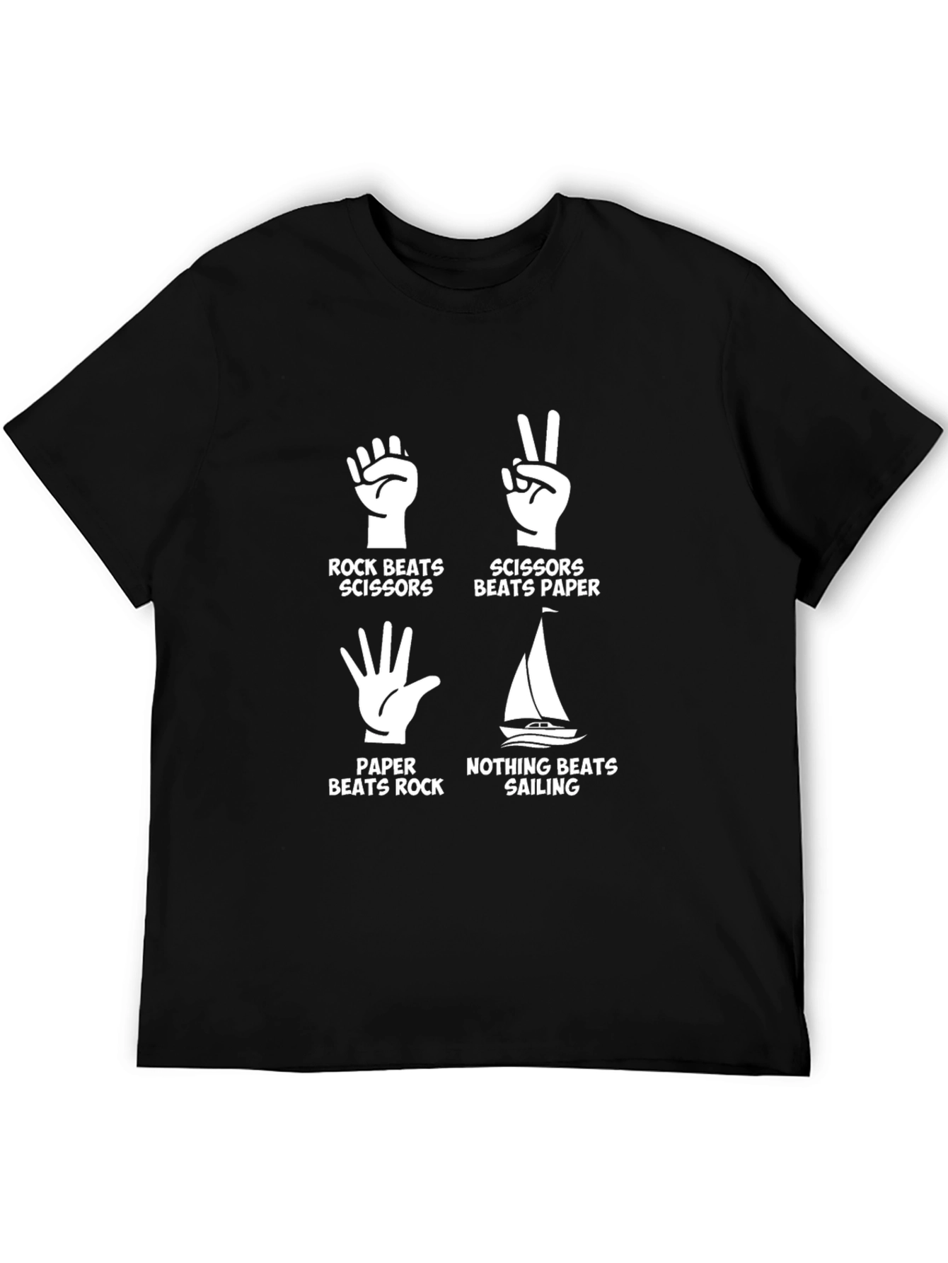 Rock Paper Scissors Sailing Graphic T-Shirt