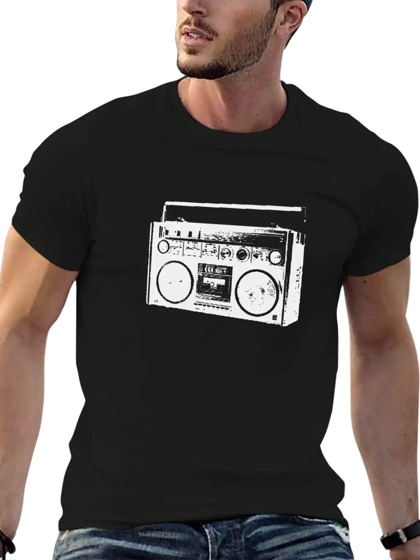 Ghetto Blaster Ghettoblaster Radio Oldschool Timeless Short Sleeve Tee – Comfy And Minimalist Design