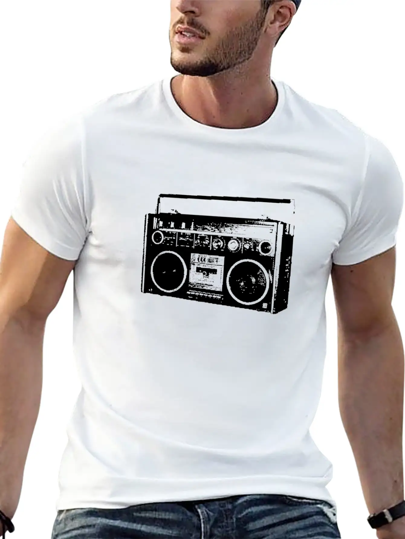 Ghetto Blaster Ghettoblaster Radio Oldschool Timeless Short Sleeve Tee – Comfy And Minimalist Design
