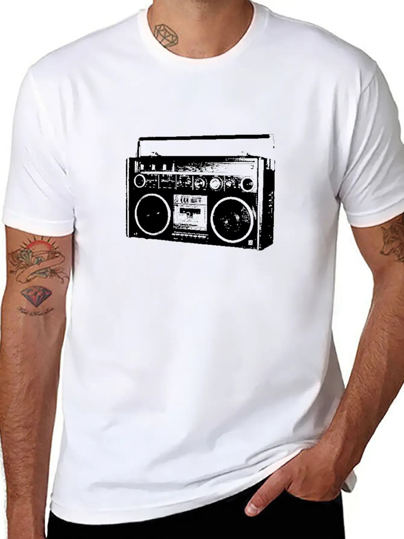 Ghetto Blaster Ghettoblaster Radio Oldschool Timeless Short Sleeve Tee – Comfy And Minimalist Design