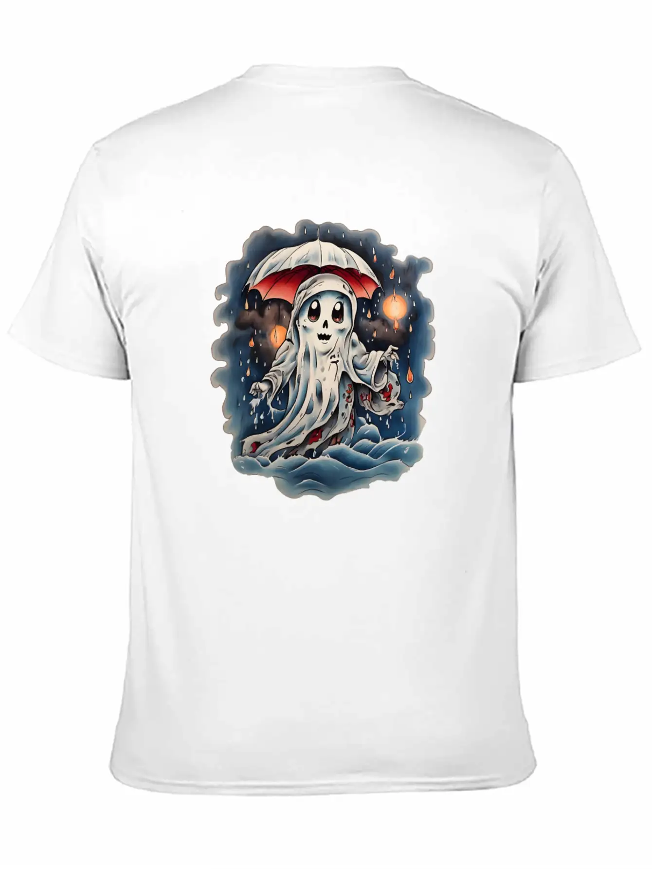 Ghost In The Rain Unisex Short Sleeve Soft Cotton T-Shirt – Casual Everyday Wear