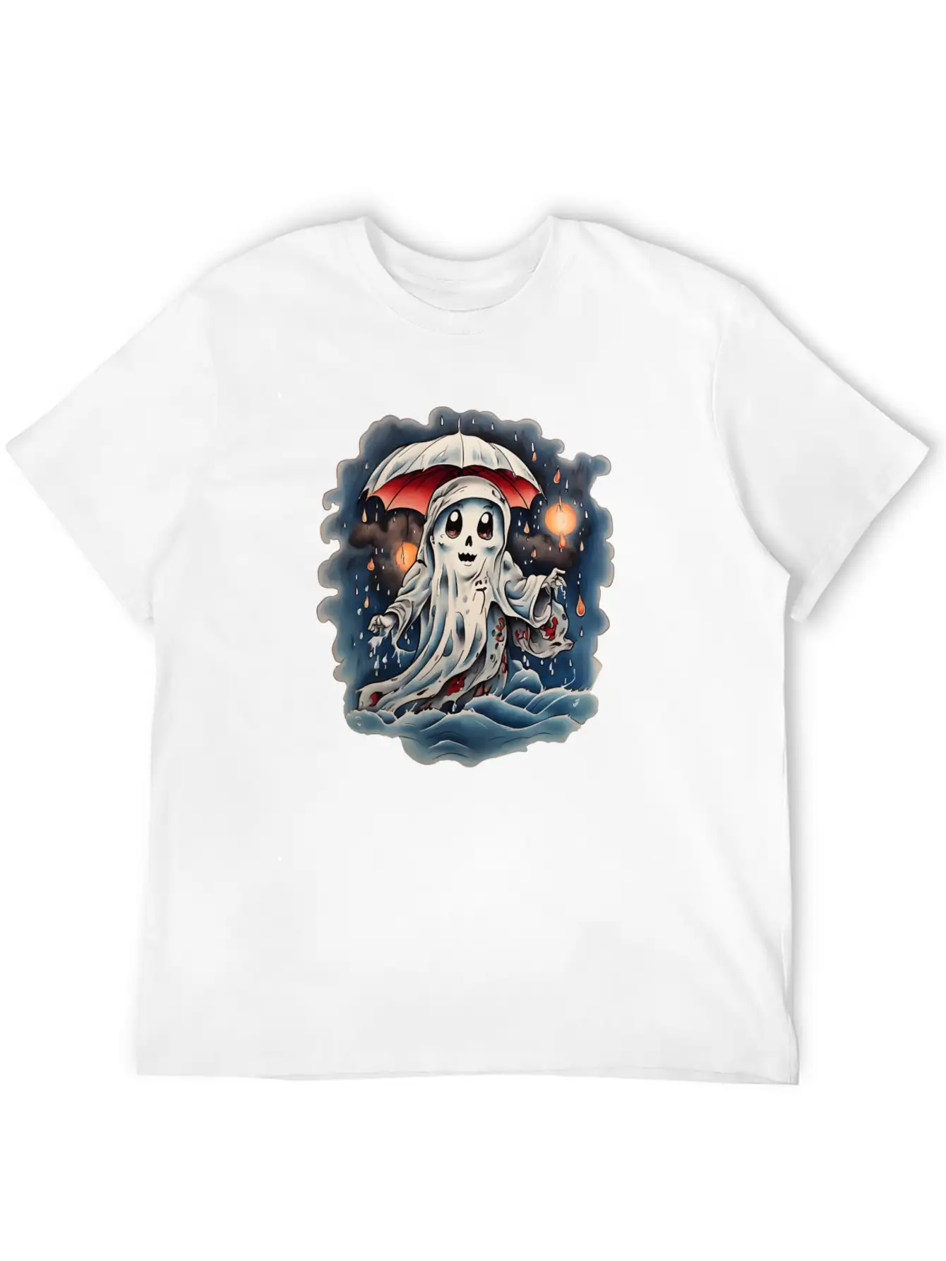 Ghost In The Rain Unisex Short Sleeve Soft Cotton T-Shirt – Casual Everyday Wear