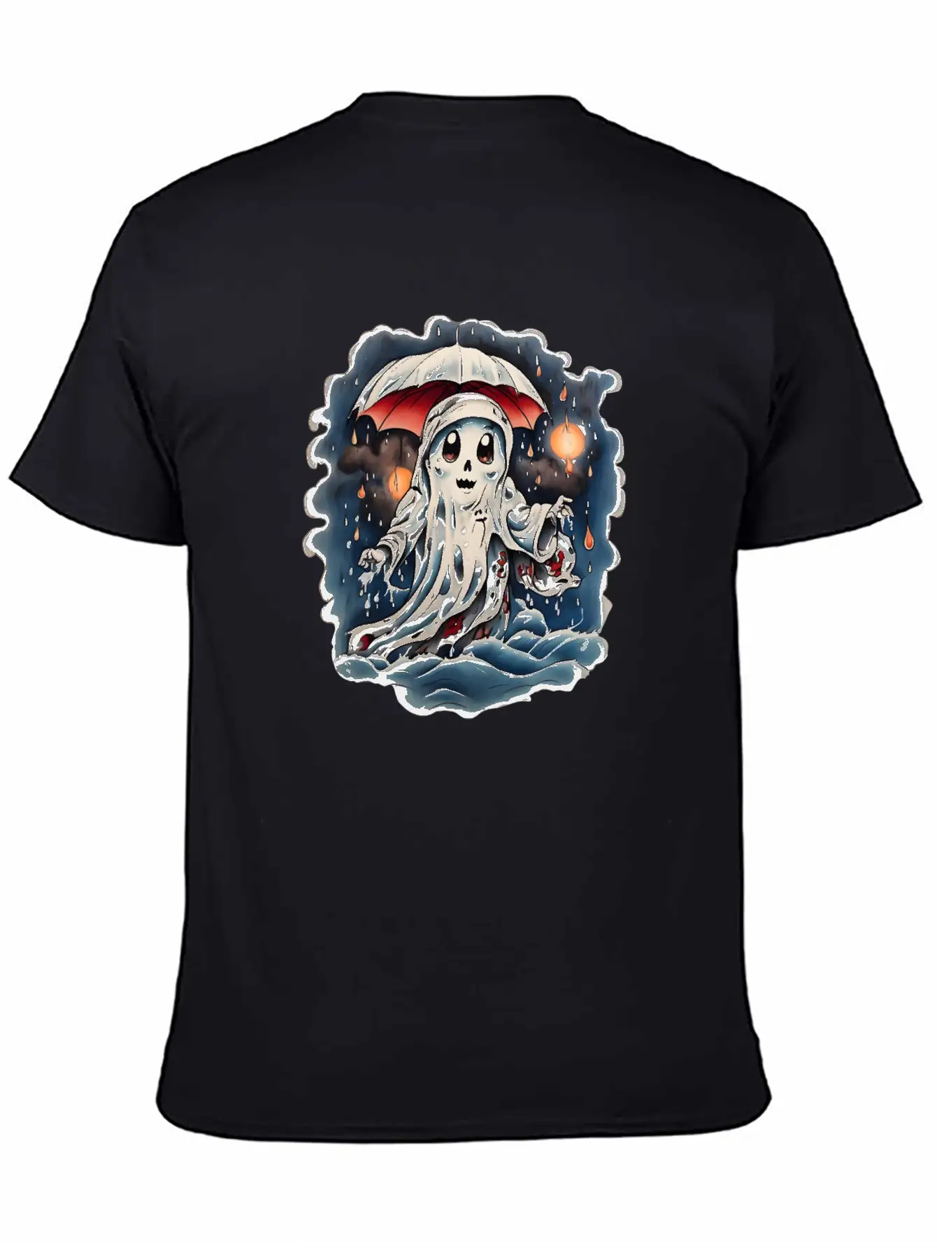 Ghost In The Rain Unisex Short Sleeve Soft Cotton T-Shirt – Casual Everyday Wear