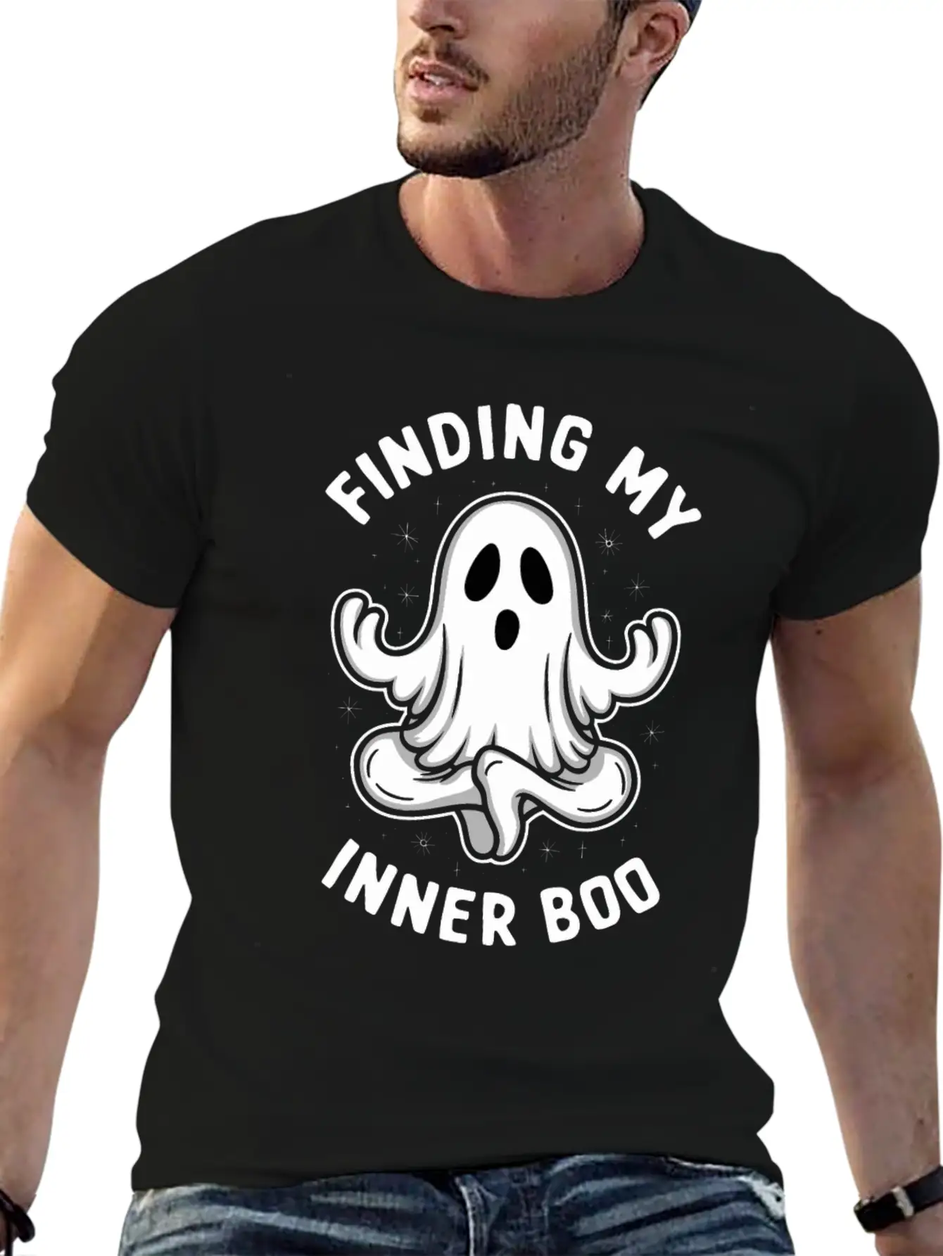 Ghost Monster Meditation Mindfulness Relaxation Comfortable Minimalist Graphic Tee – Summer Style Essential