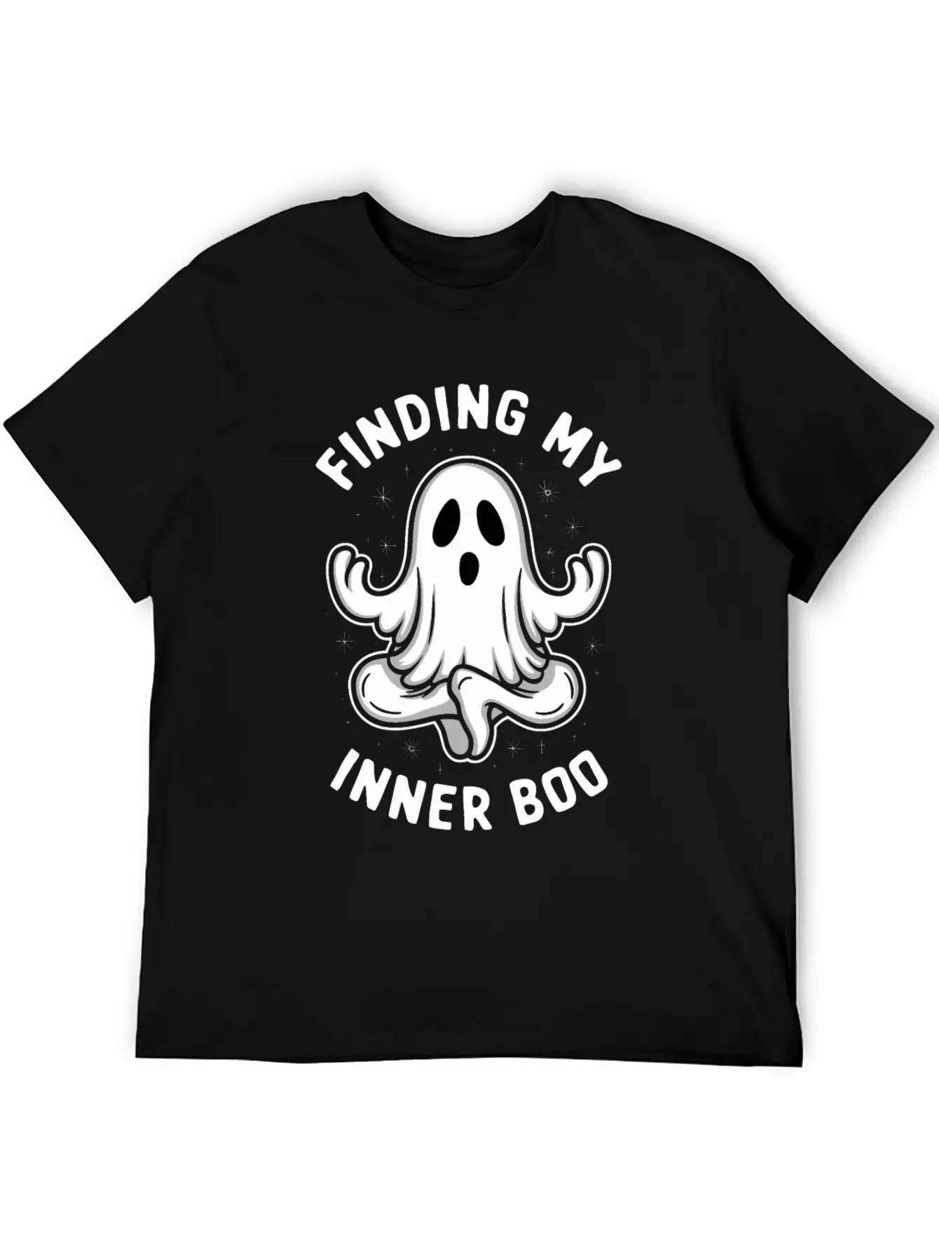 Ghost Monster Meditation Mindfulness Relaxation Comfortable Minimalist Graphic Tee – Summer Style Essential