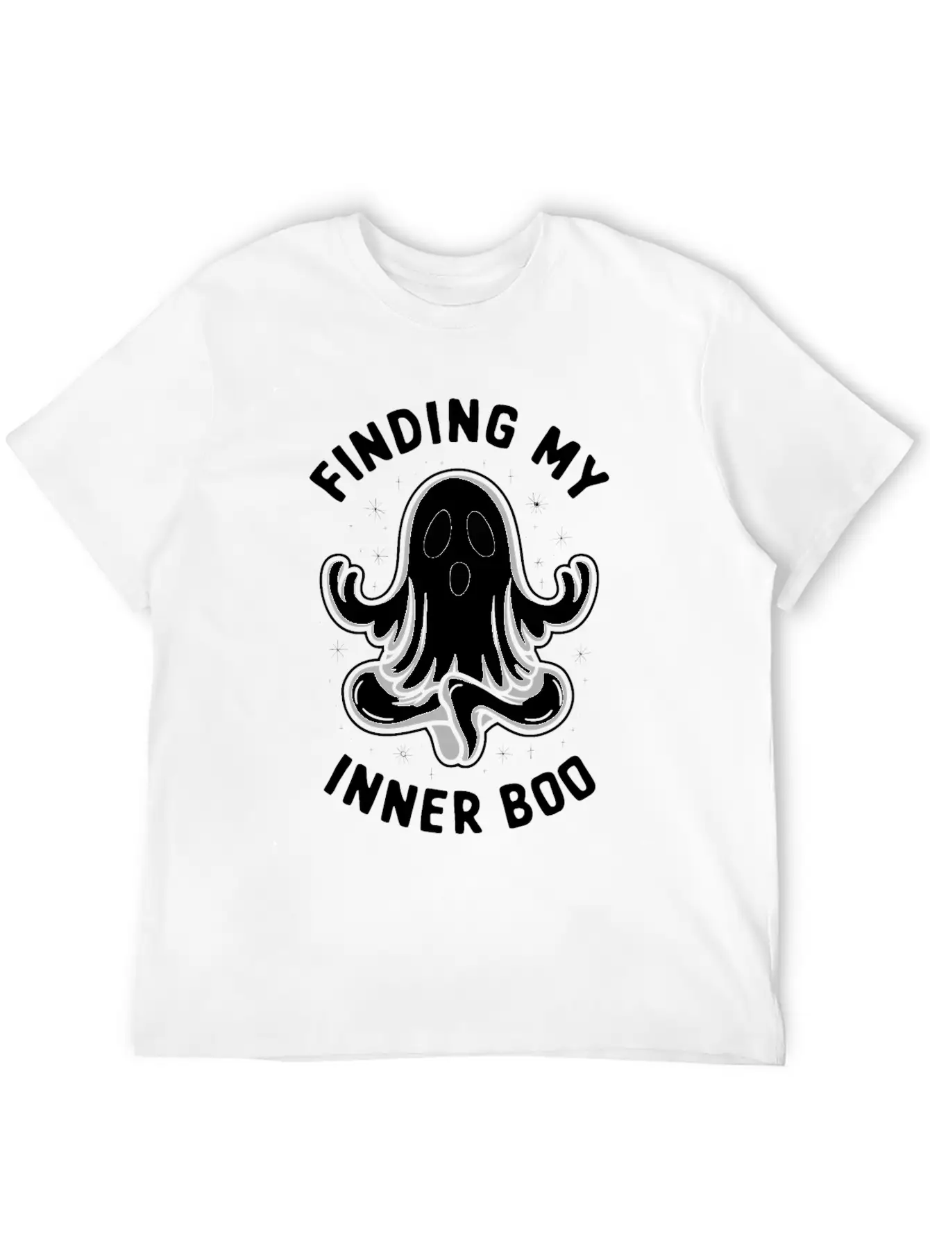 Ghost Monster Meditation Mindfulness Relaxation Comfortable Minimalist Graphic Tee – Summer Style Essential